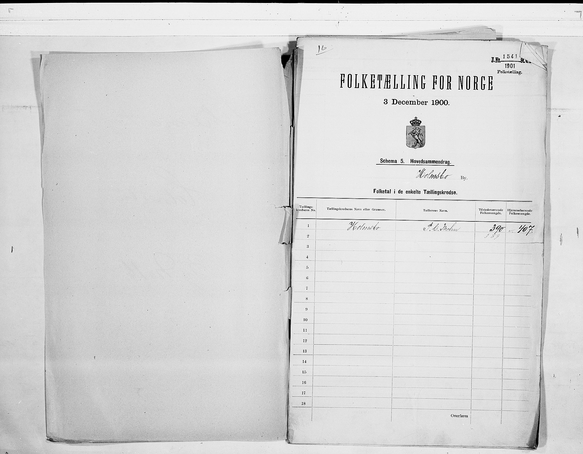 RA, 1900 census for Holmsbu, 1900, p. 2