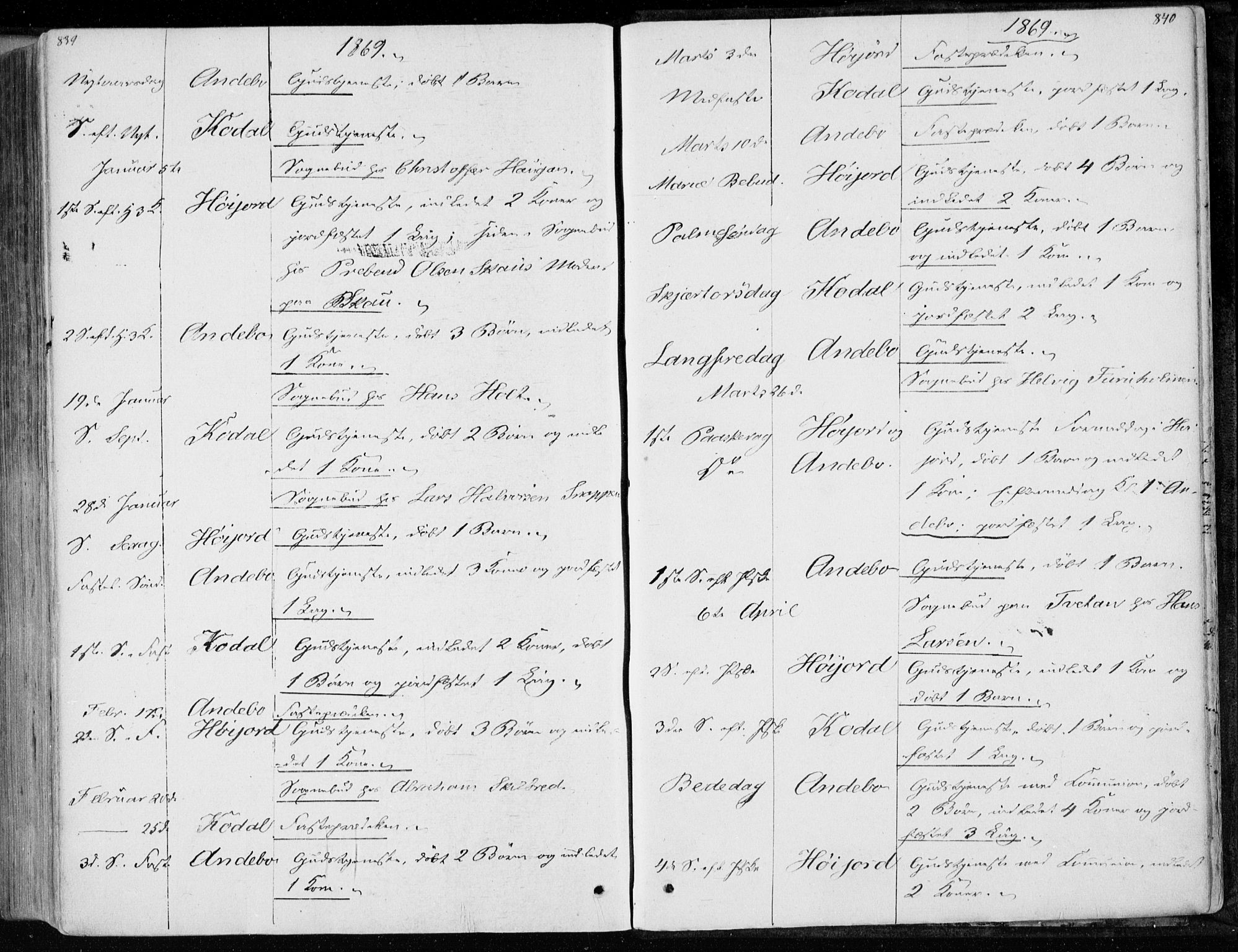 Andebu kirkebøker, AV/SAKO-A-336/F/Fa/L0005: Parish register (official) no. 5, 1857-1870, p. 839-840