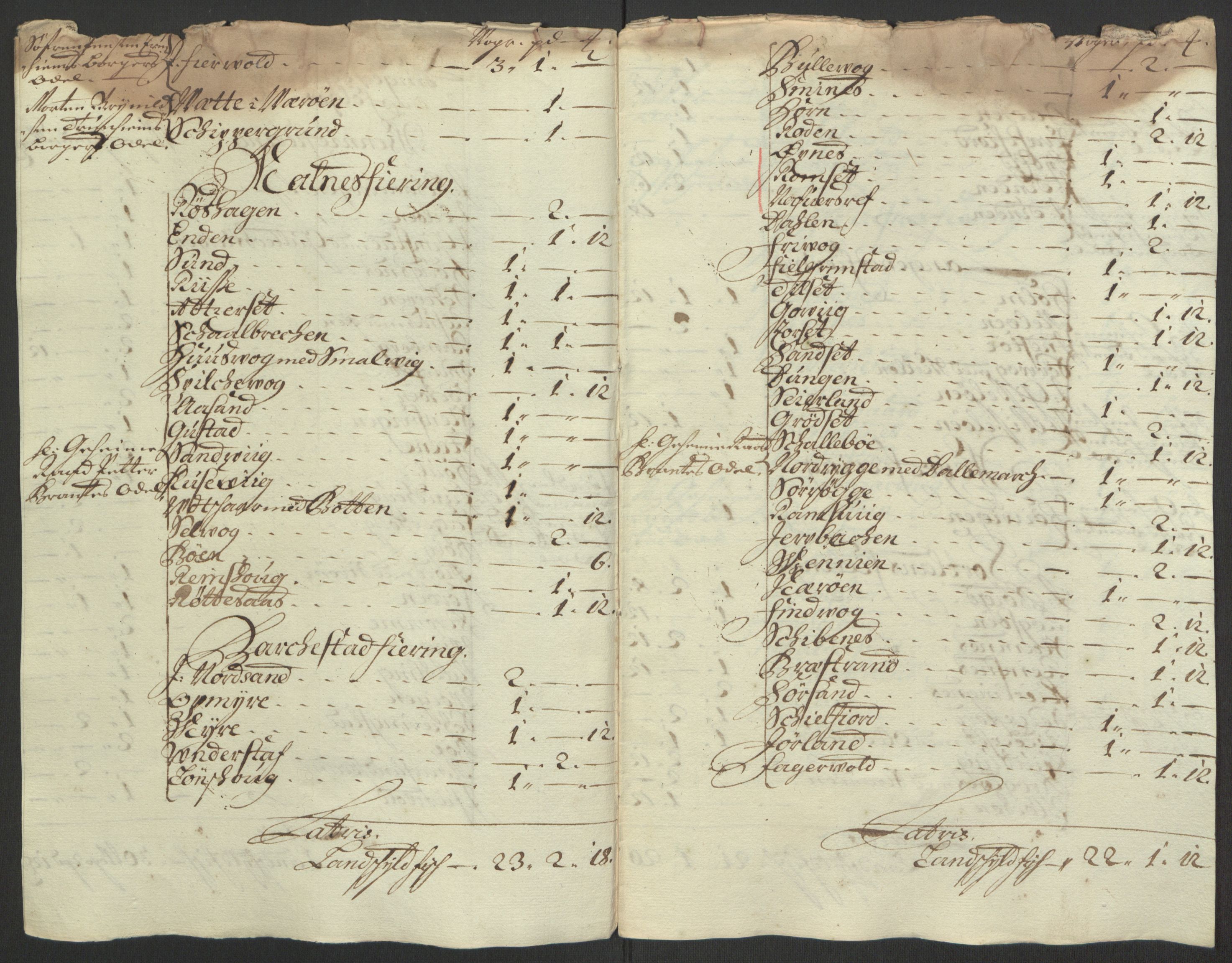 Rentekammeret inntil 1814, Reviderte regnskaper, Fogderegnskap, AV/RA-EA-4092/R67/L4676: Fogderegnskap Vesterålen, Andenes og Lofoten, 1691-1693, p. 109