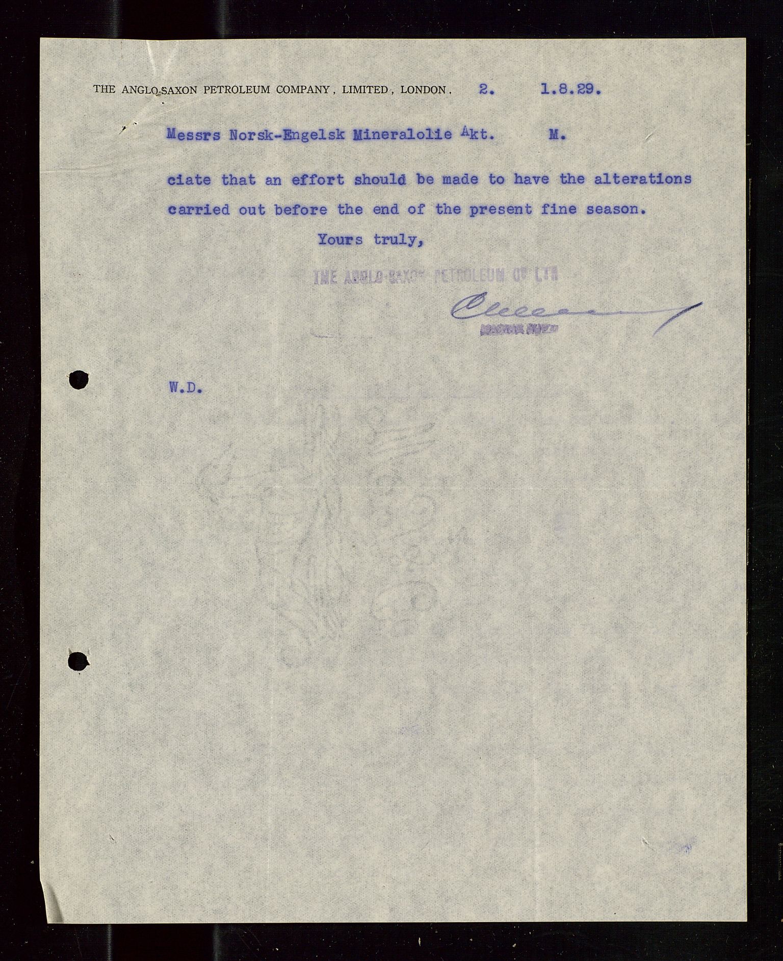 Pa 1521 - A/S Norske Shell, AV/SAST-A-101915/E/Ea/Eaa/L0016: Sjefskorrespondanse, 1929, p. 327