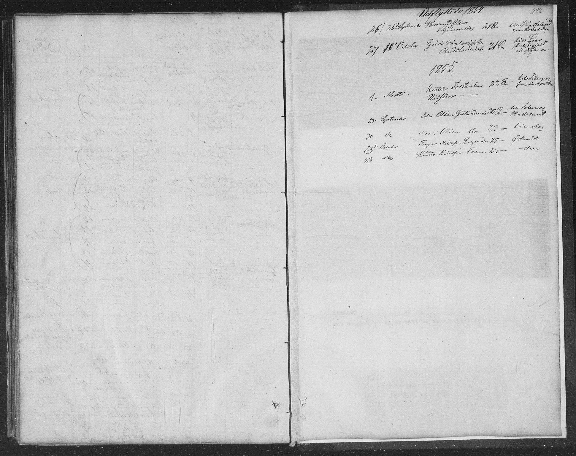 Nore kirkebøker, AV/SAKO-A-238/F/Fa/L0001: Parish register (official) no. I 1, 1836-1855, p. 222