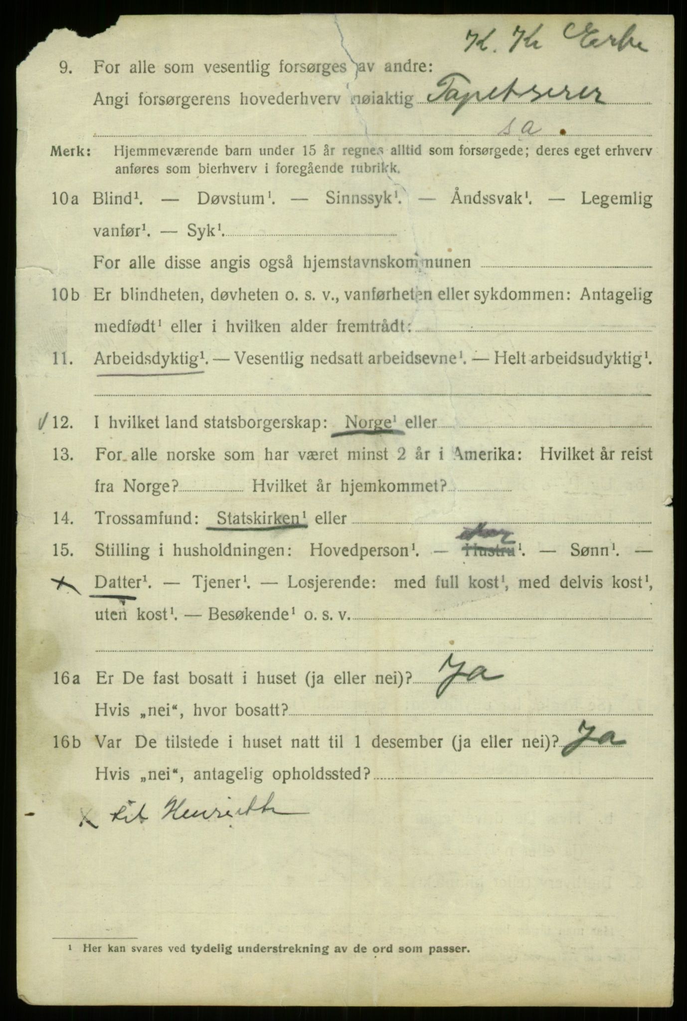 SAB, 1920 census for Bergen, 1920, p. 135156