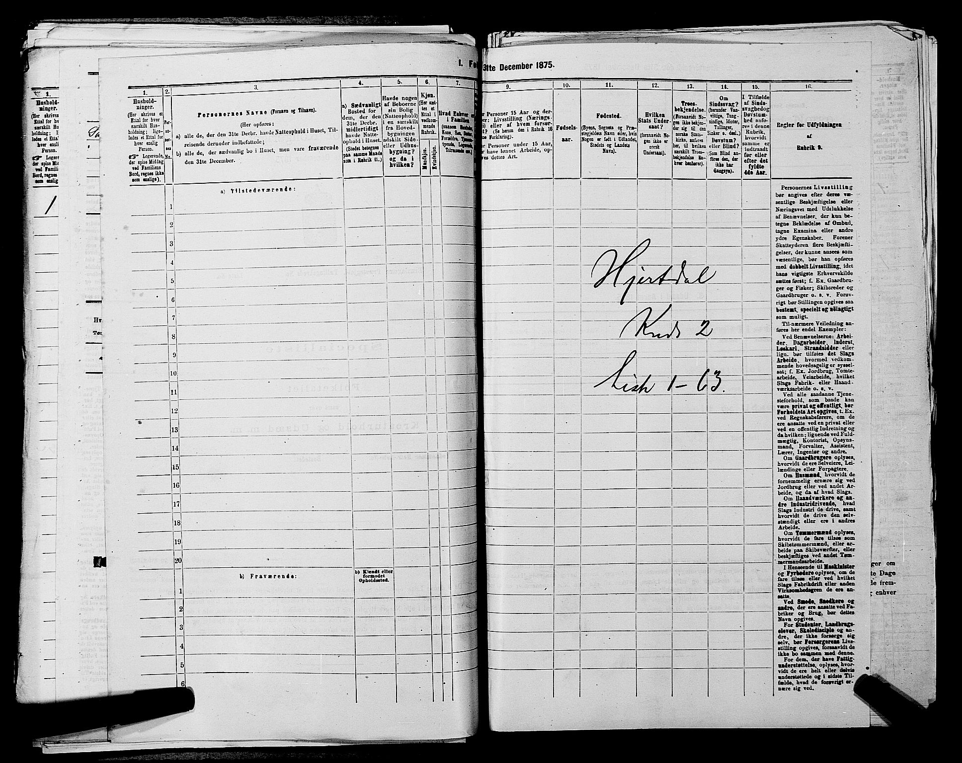 SAKO, 1875 census for 0827P Hjartdal, 1875, p. 199