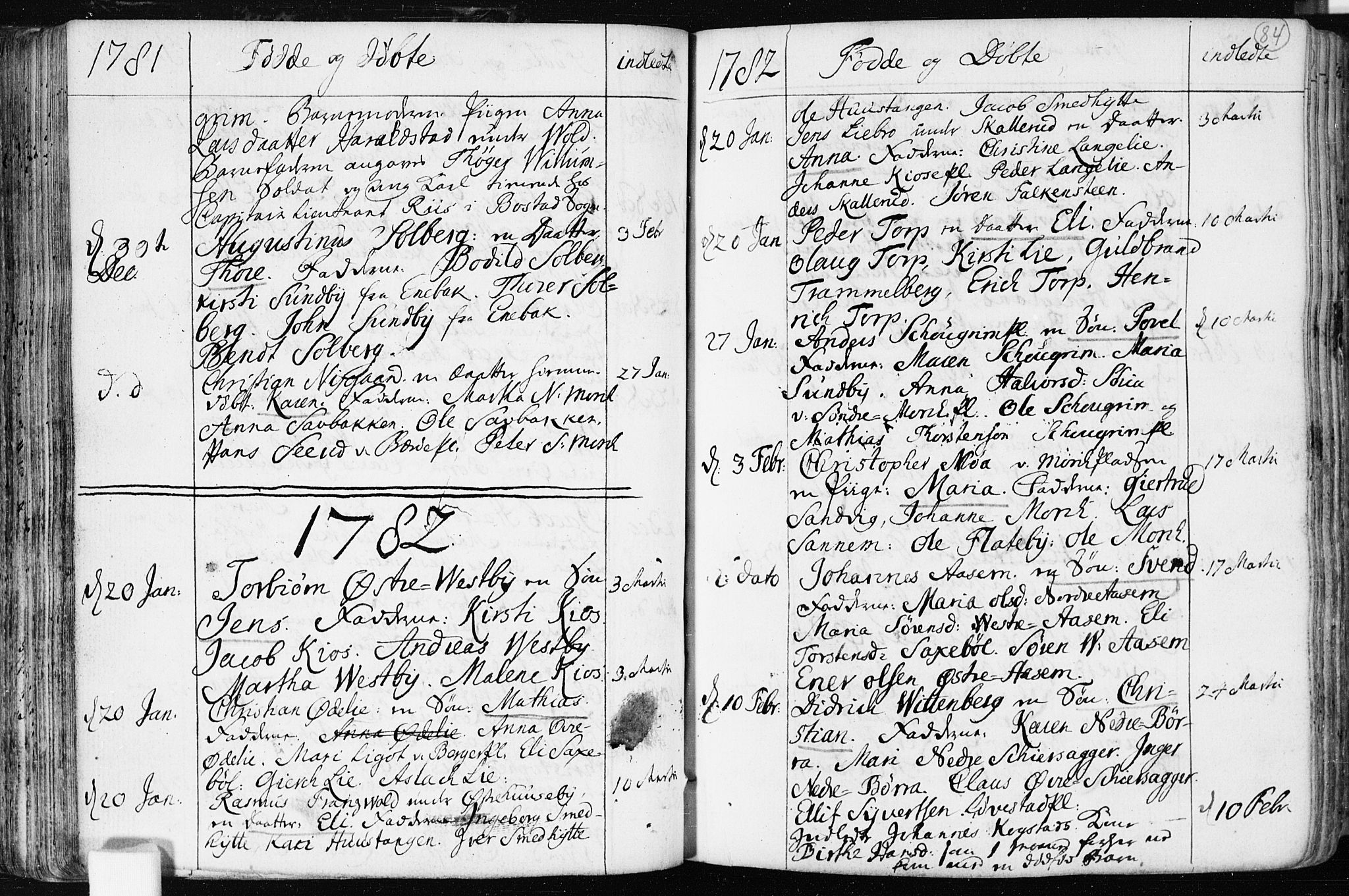 Spydeberg prestekontor Kirkebøker, SAO/A-10924/F/Fa/L0003: Parish register (official) no. I 3, 1778-1814, p. 84
