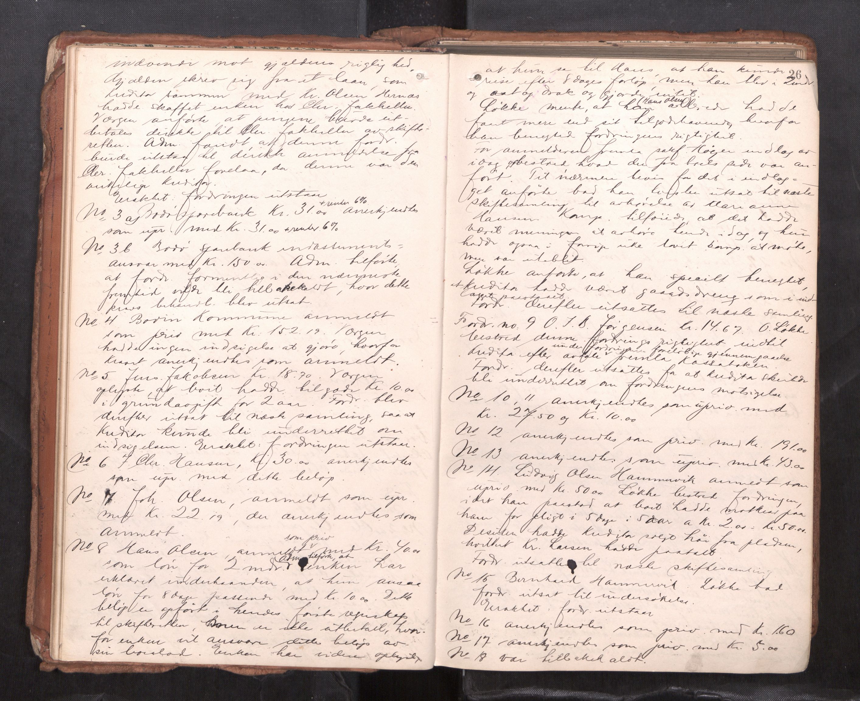 Salten sorenskriveri, AV/SAT-A-4578/1/3/3B/L0012: Skiftebehandlingsprotokoll, 1910-1915, p. 26