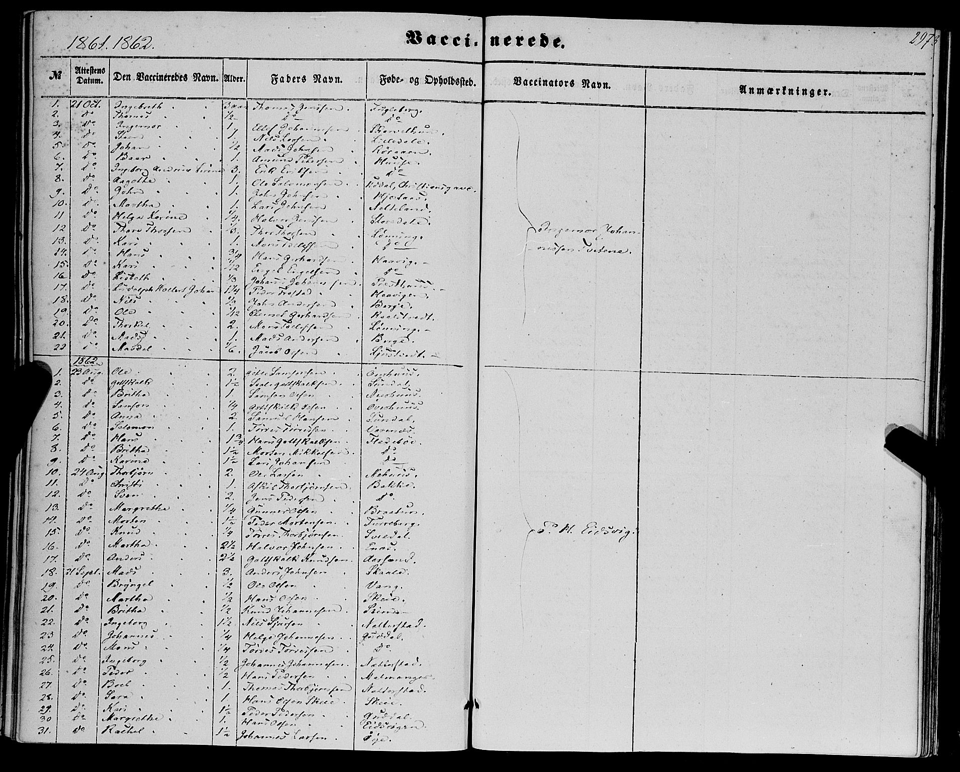 Kvinnherad sokneprestembete, SAB/A-76401/H/Haa: Parish register (official) no. A 8, 1854-1872, p. 297