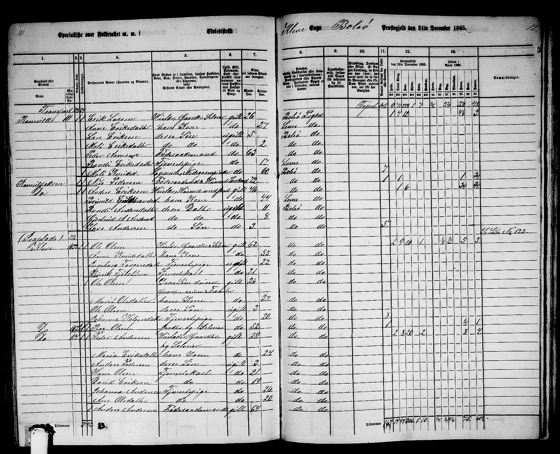 RA, 1865 census for Bolsøy, 1865, p. 103