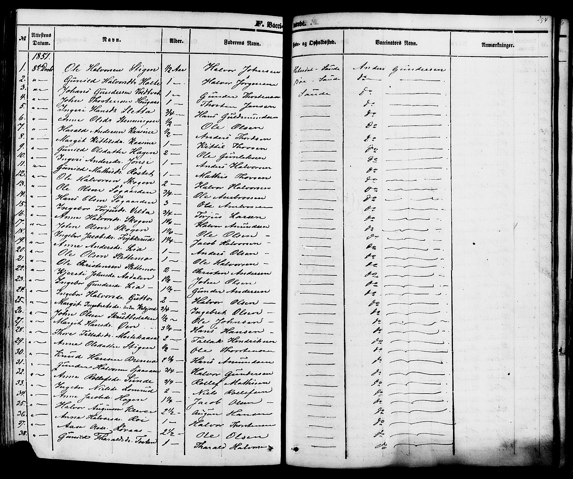 Sauherad kirkebøker, SAKO/A-298/F/Fa/L0007: Parish register (official) no. I 7, 1851-1873, p. 294