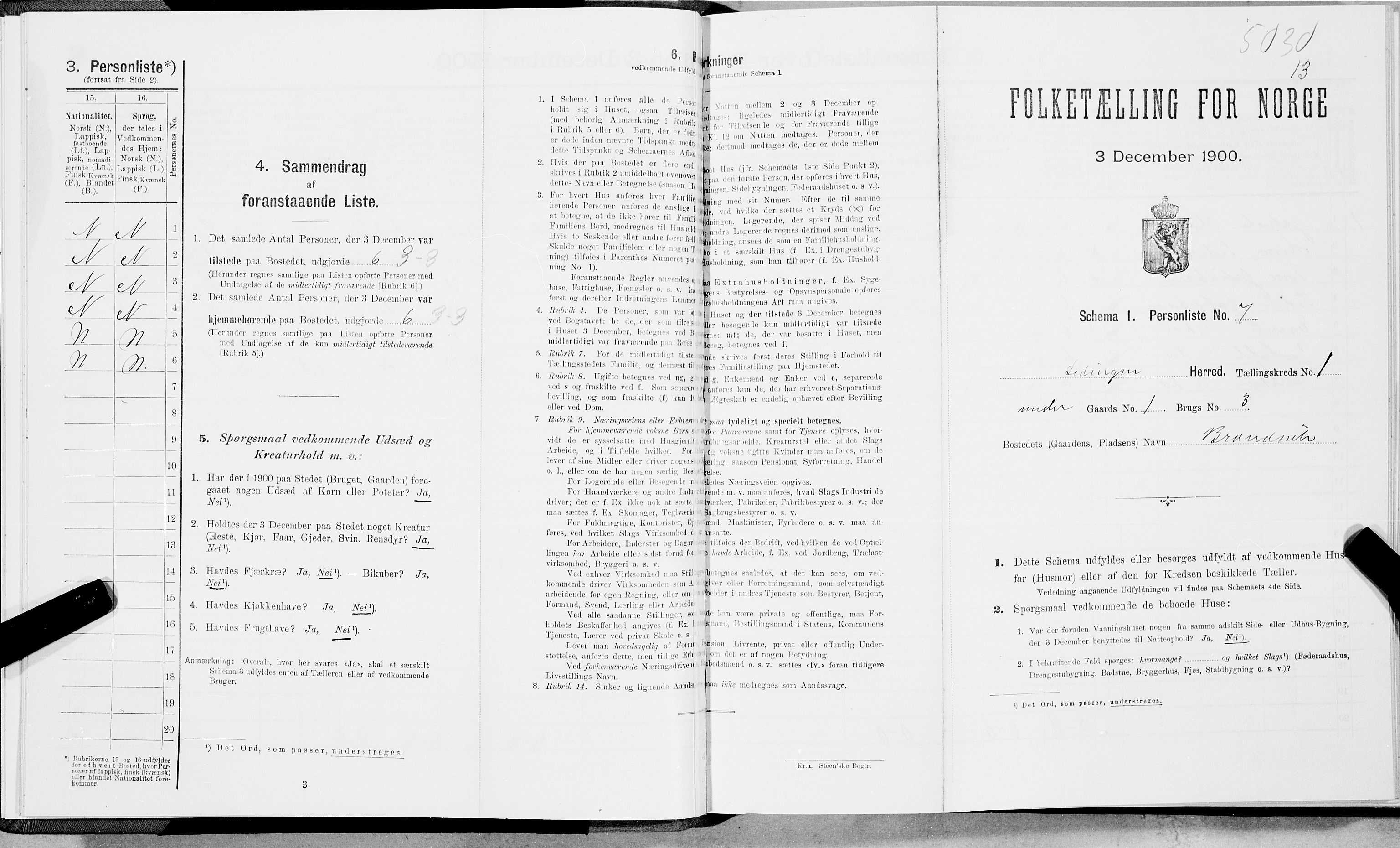 SAT, 1900 census for Ledingen, 1900, p. 24