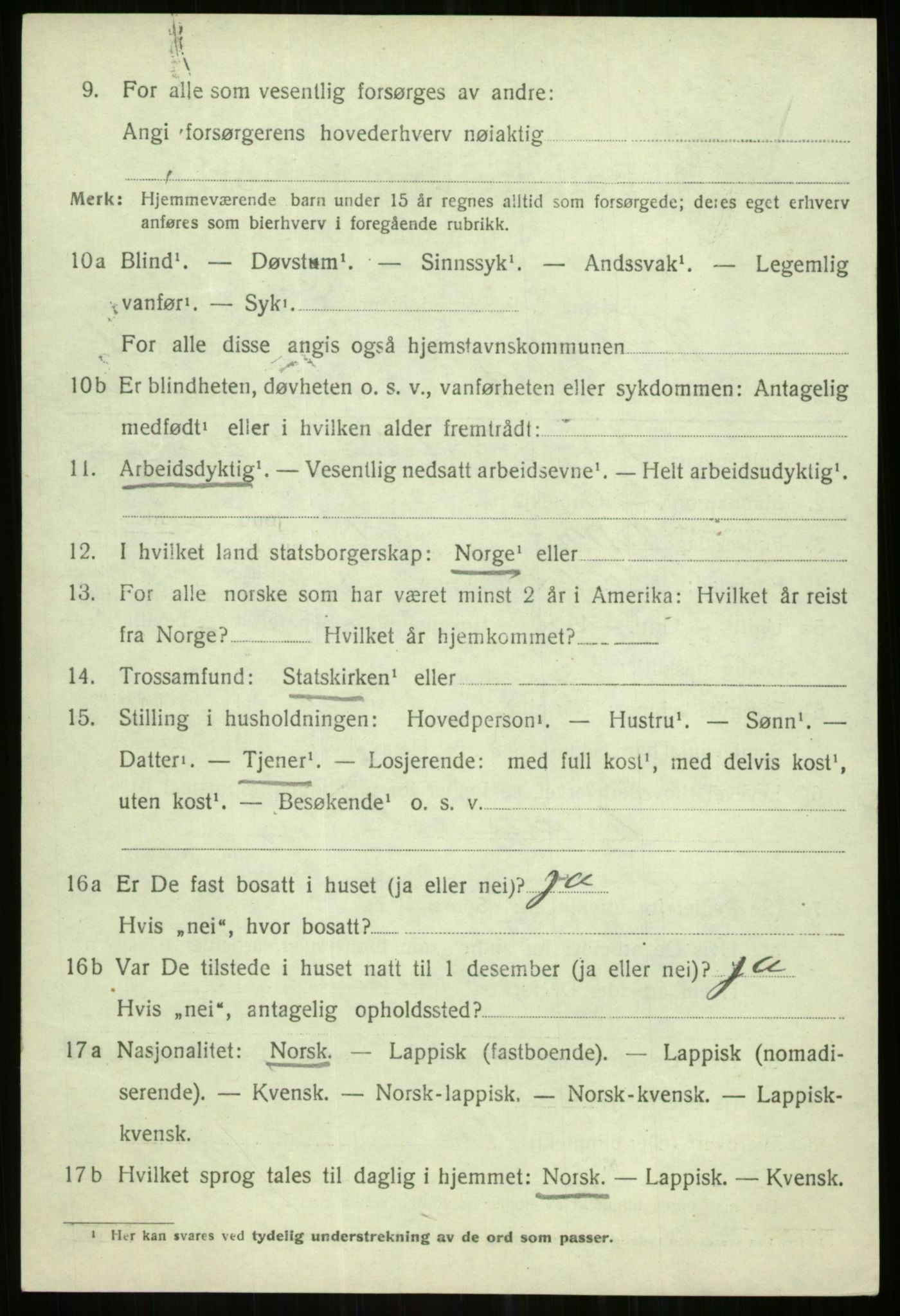 SATØ, 1920 census for Karlsøy, 1920, p. 2106