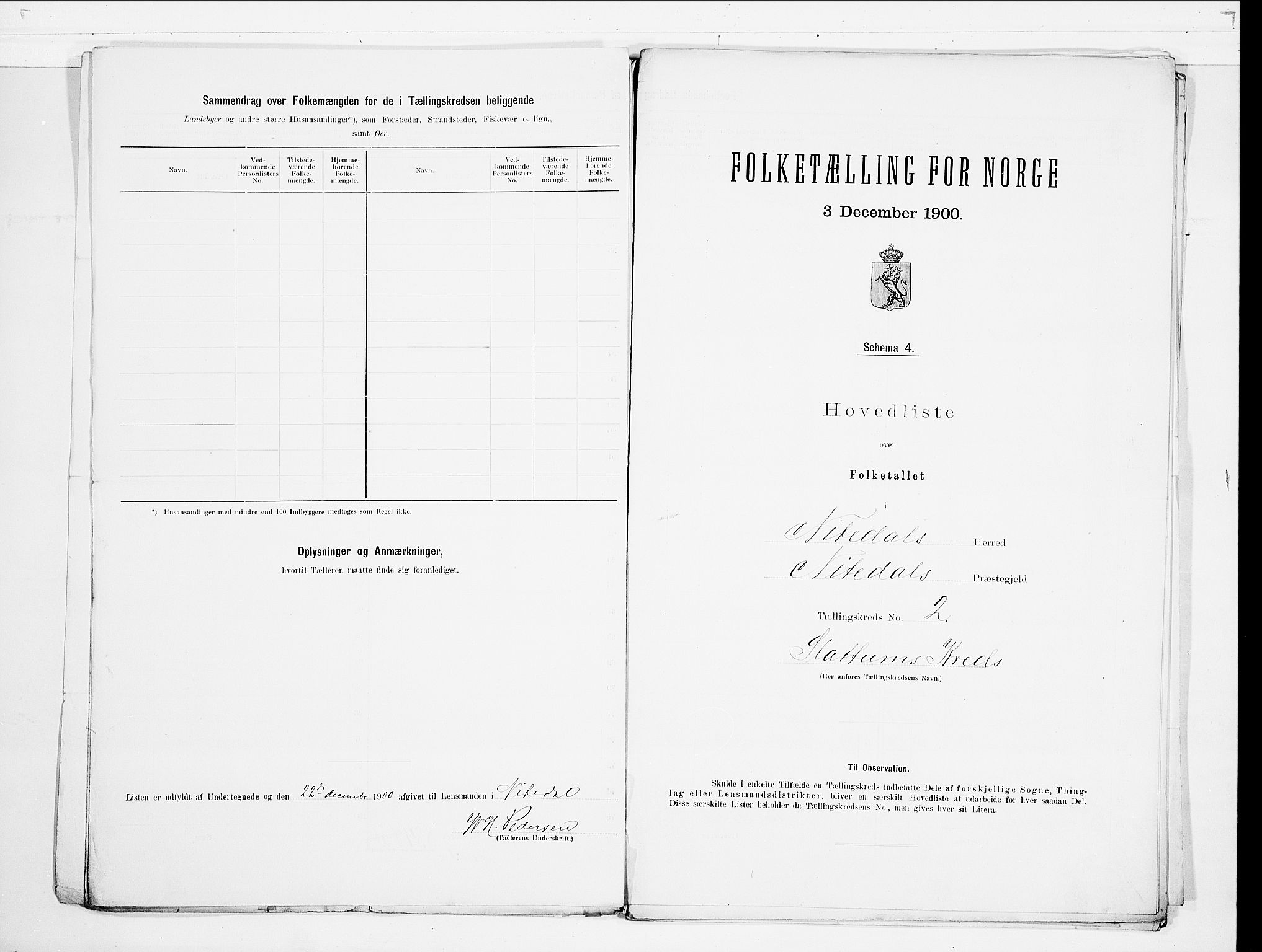 SAO, 1900 census for Nittedal, 1900, p. 8