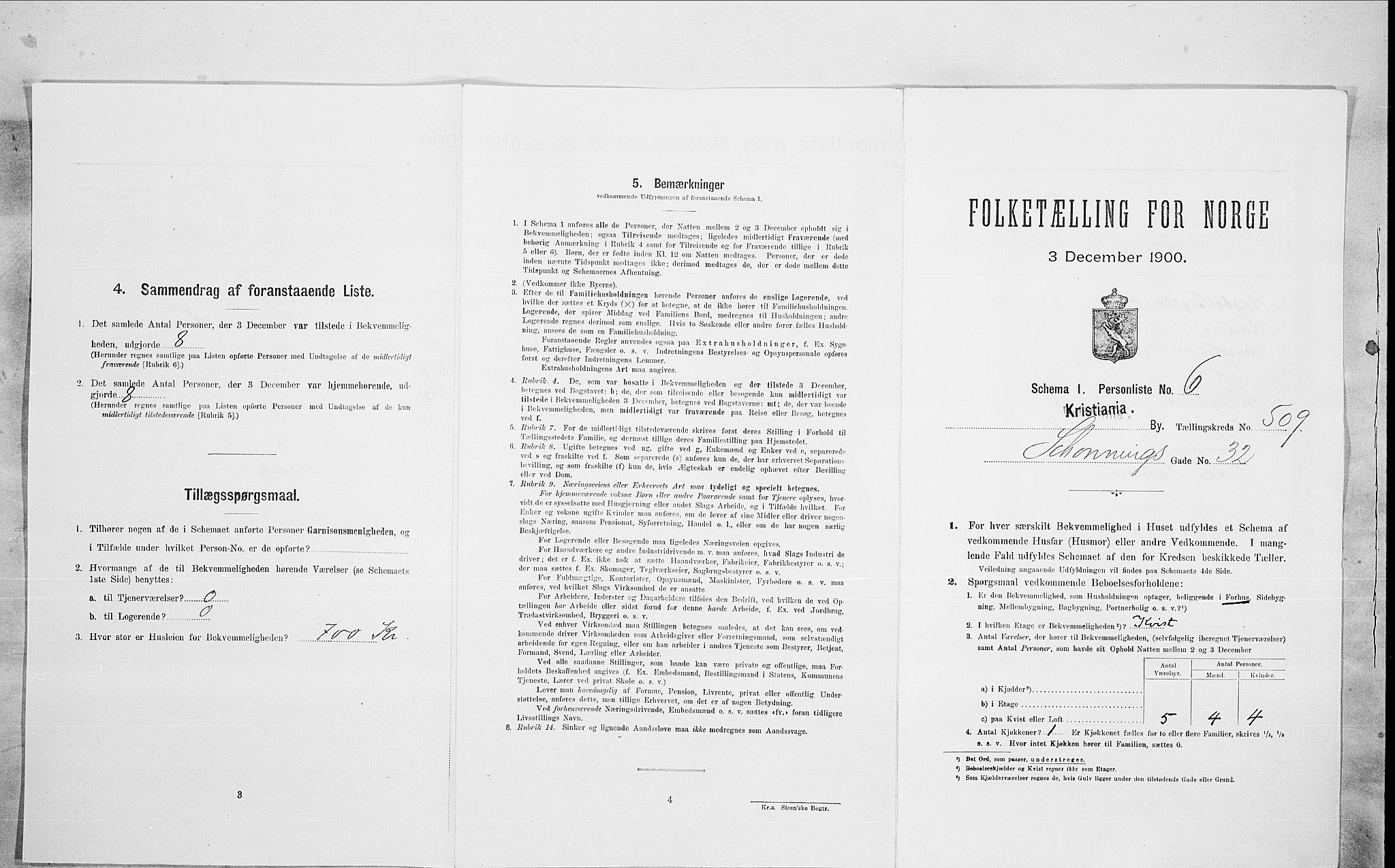 SAO, 1900 census for Kristiania, 1900, p. 83340