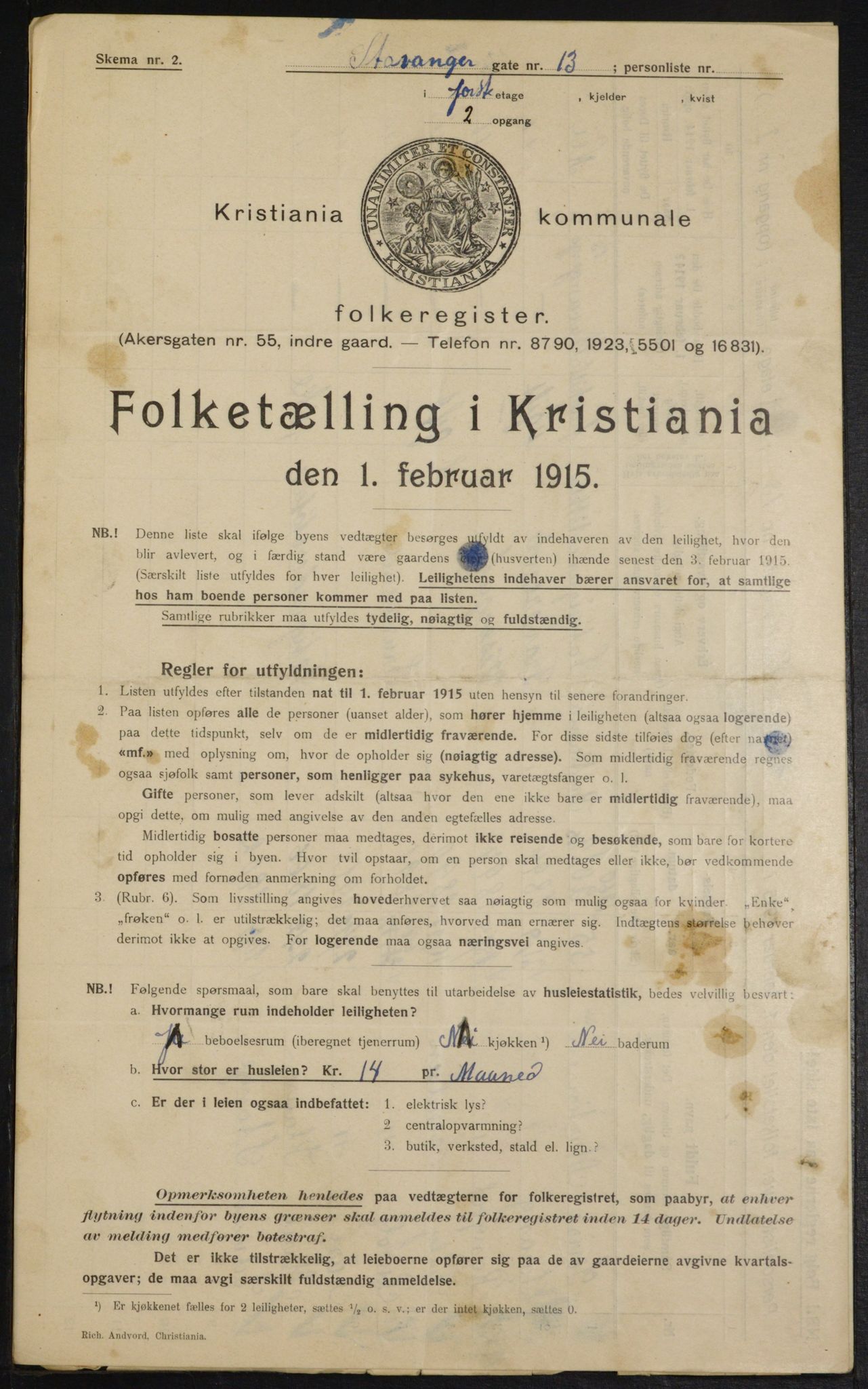 OBA, Municipal Census 1915 for Kristiania, 1915, p. 100793