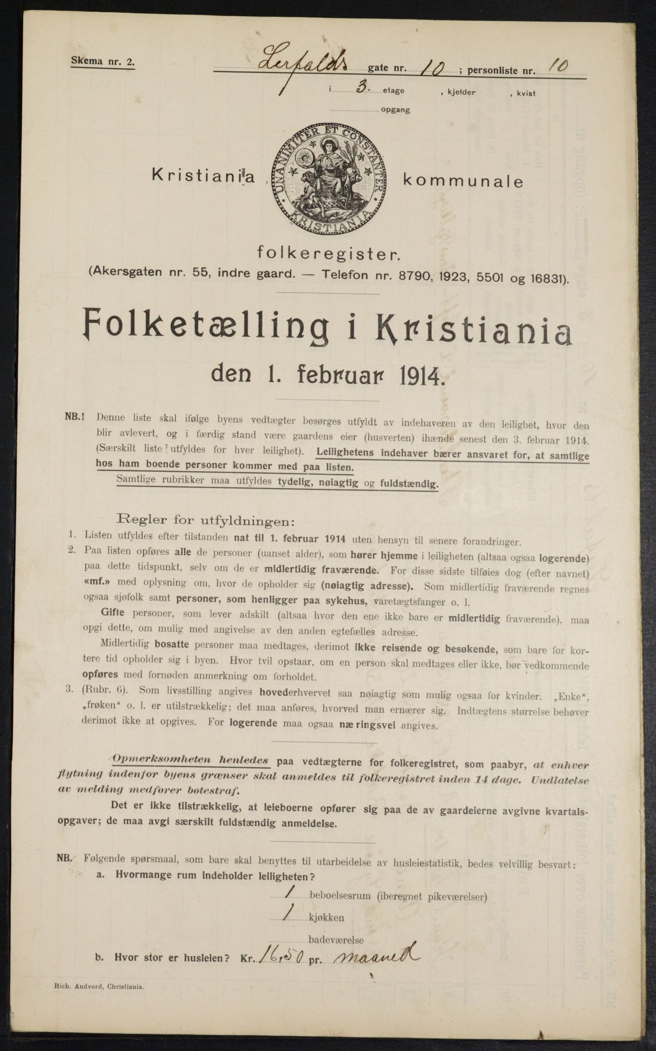 OBA, Municipal Census 1914 for Kristiania, 1914, p. 57328