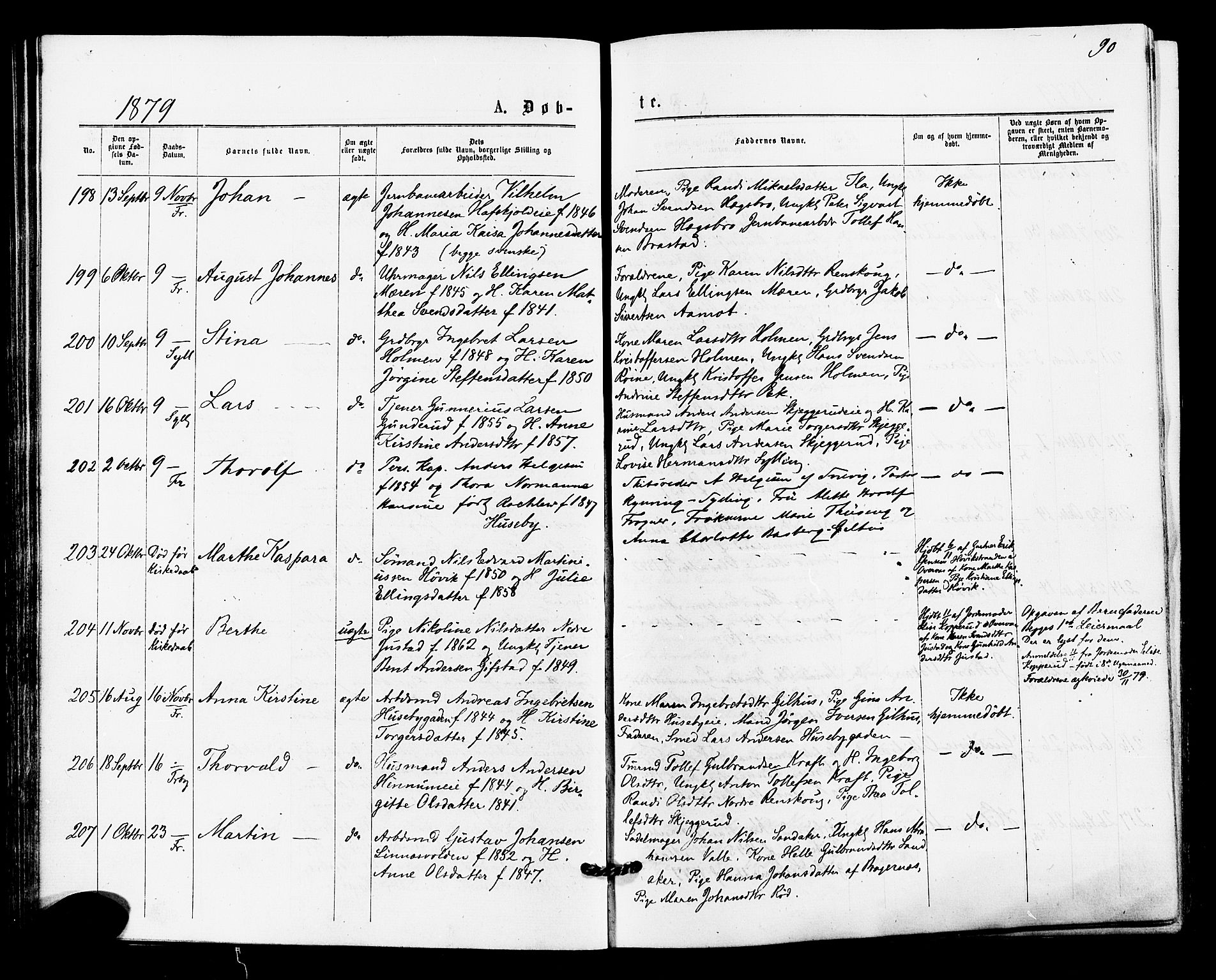 Lier kirkebøker, SAKO/A-230/F/Fa/L0014: Parish register (official) no. I 14, 1875-1882, p. 90