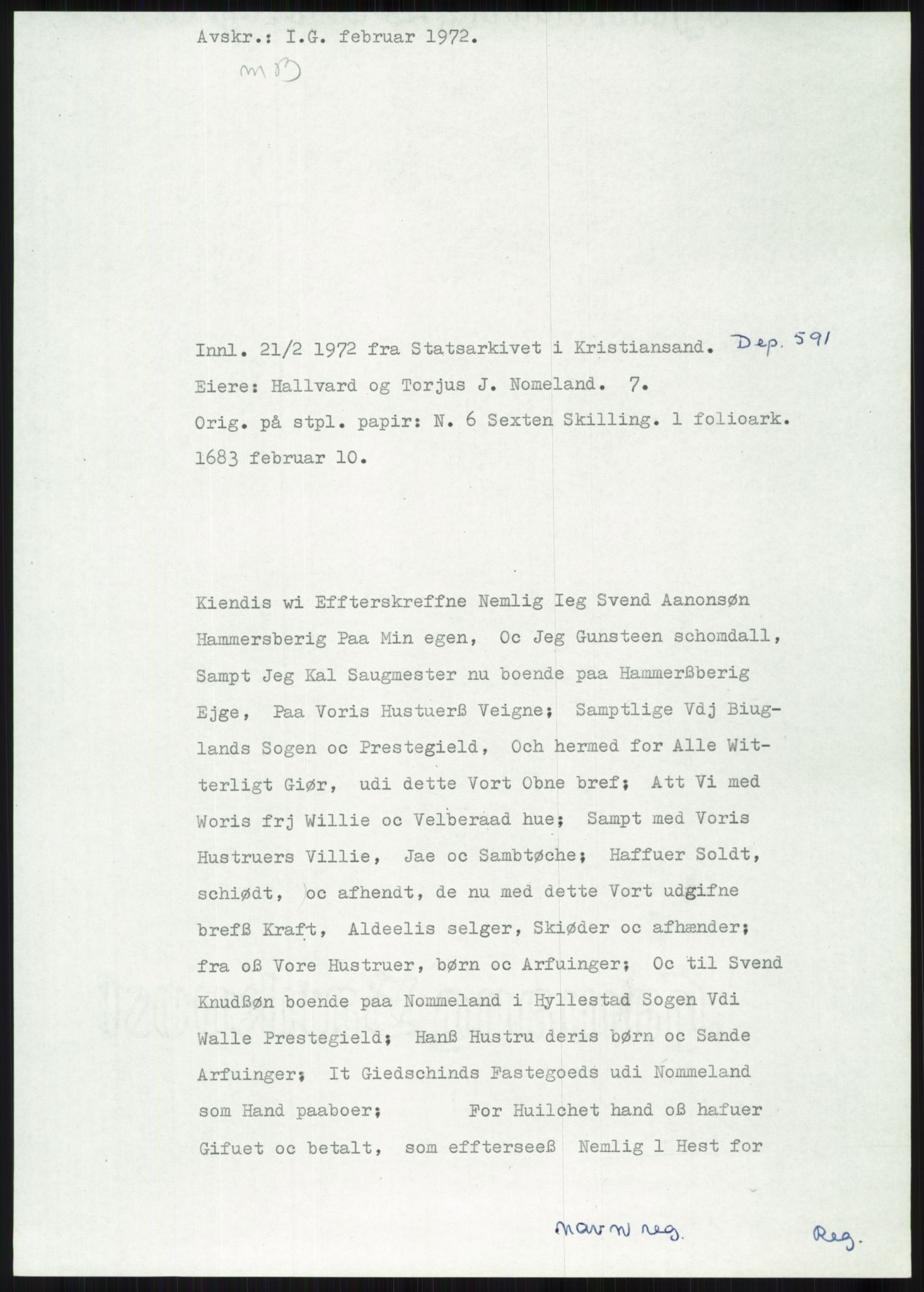 Samlinger til kildeutgivelse, Diplomavskriftsamlingen, AV/RA-EA-4053/H/Ha, p. 3554