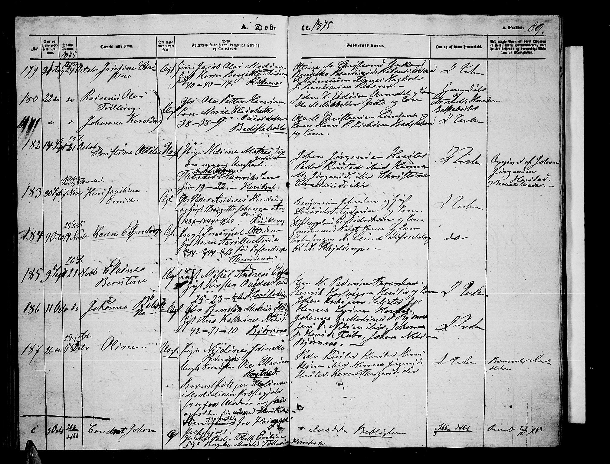 Trondenes sokneprestkontor, SATØ/S-1319/H/Hb/L0009klokker: Parish register (copy) no. 9, 1870-1876, p. 89
