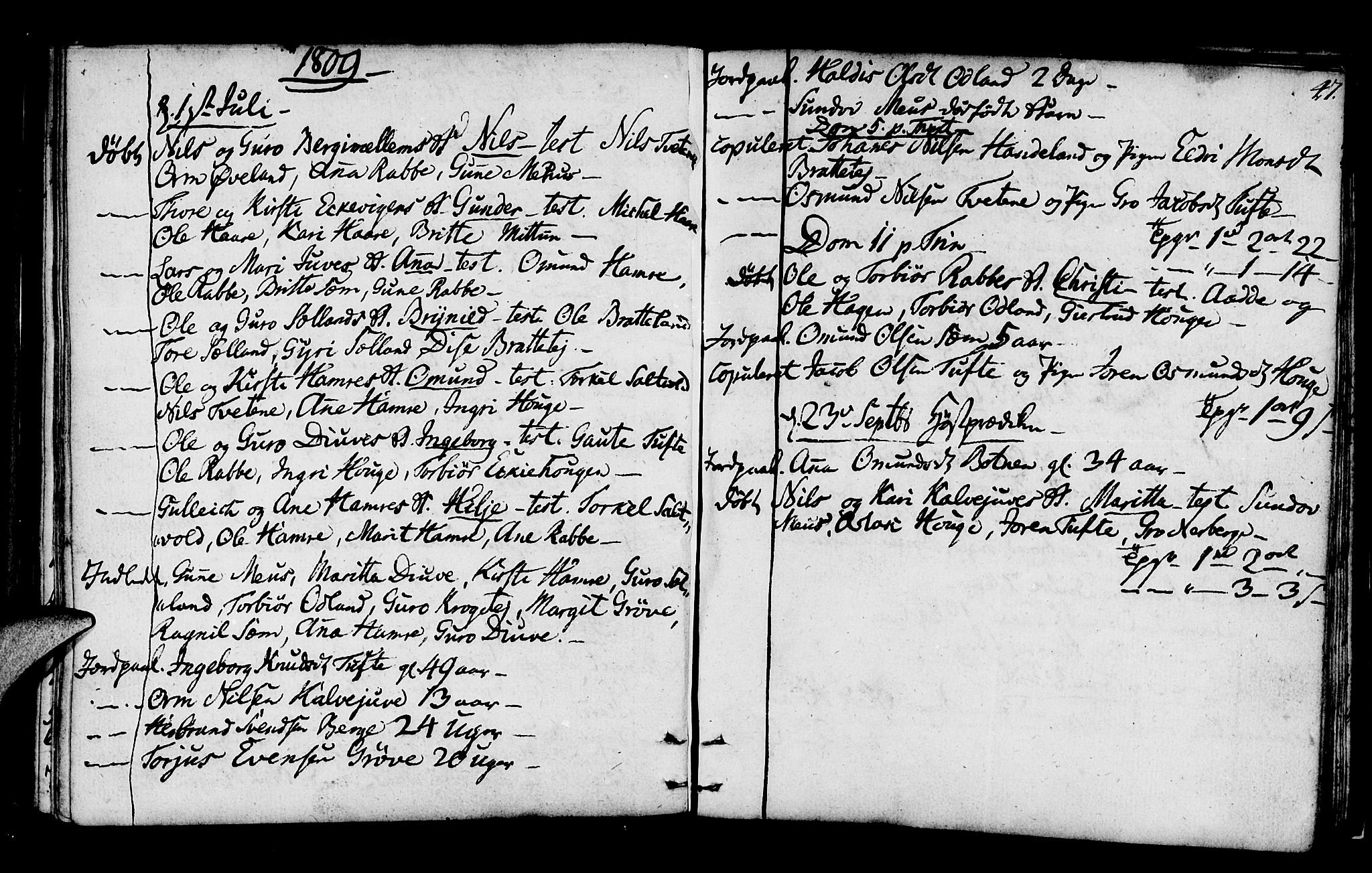 Røldal sokneprestembete, SAB/A-100247: Parish register (official) no. A 1, 1780-1816, p. 47