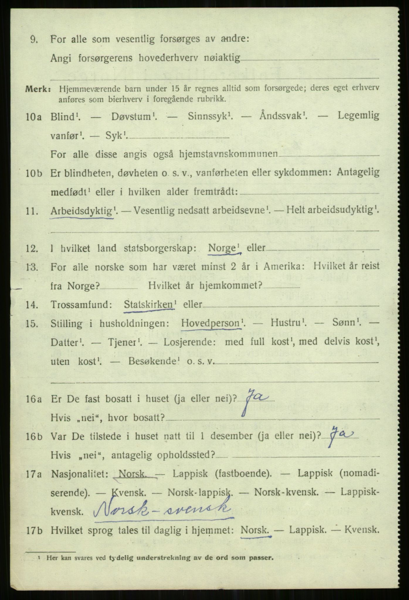 SATØ, 1920 census for Karlsøy, 1920, p. 749