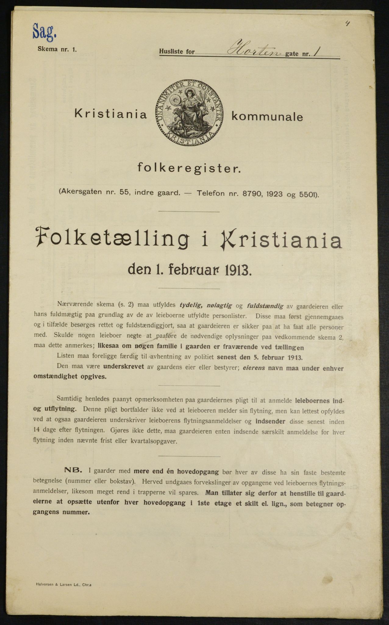 OBA, Municipal Census 1913 for Kristiania, 1913, p. 41202