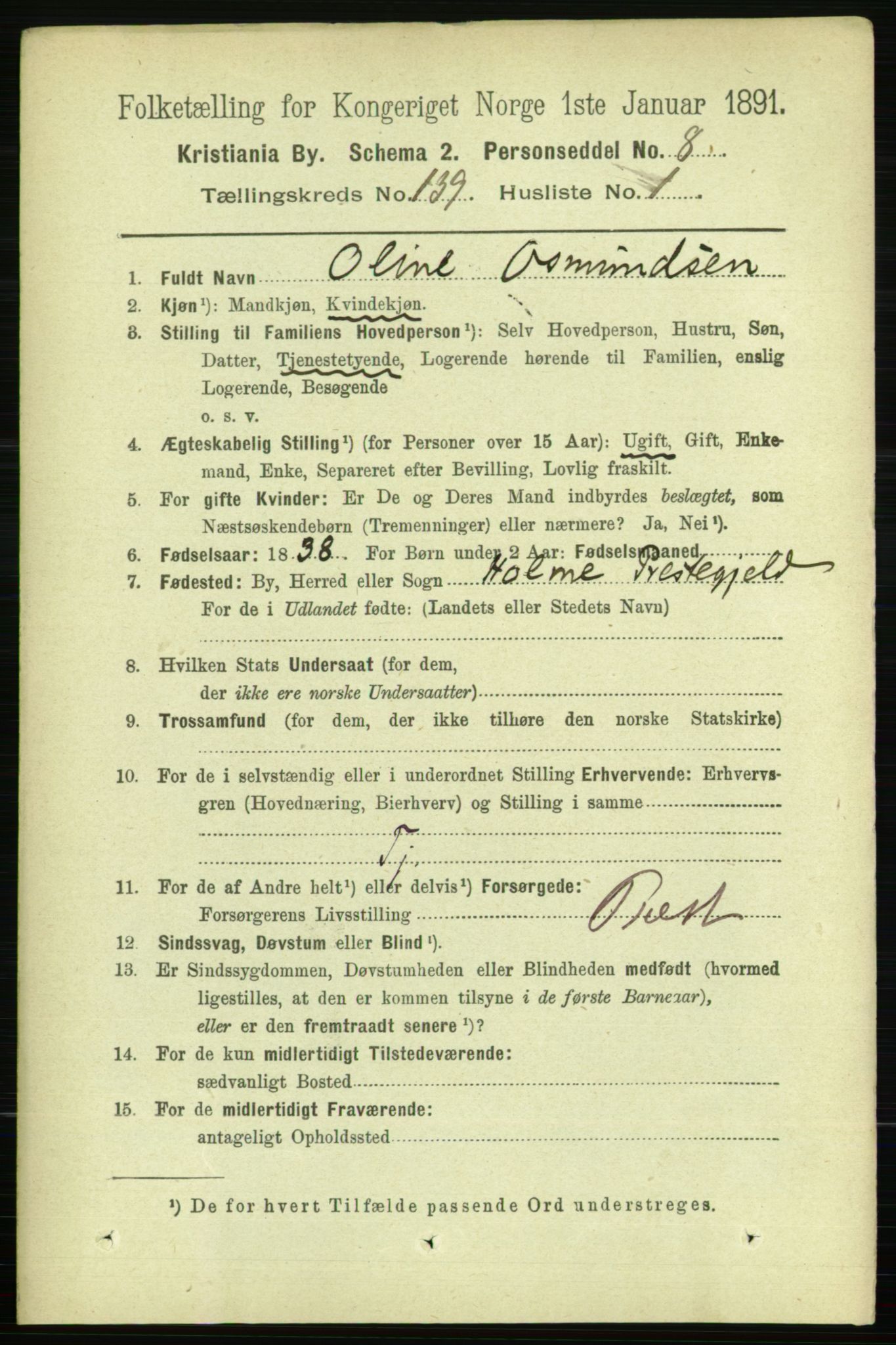 RA, 1891 census for 0301 Kristiania, 1891, p. 77023