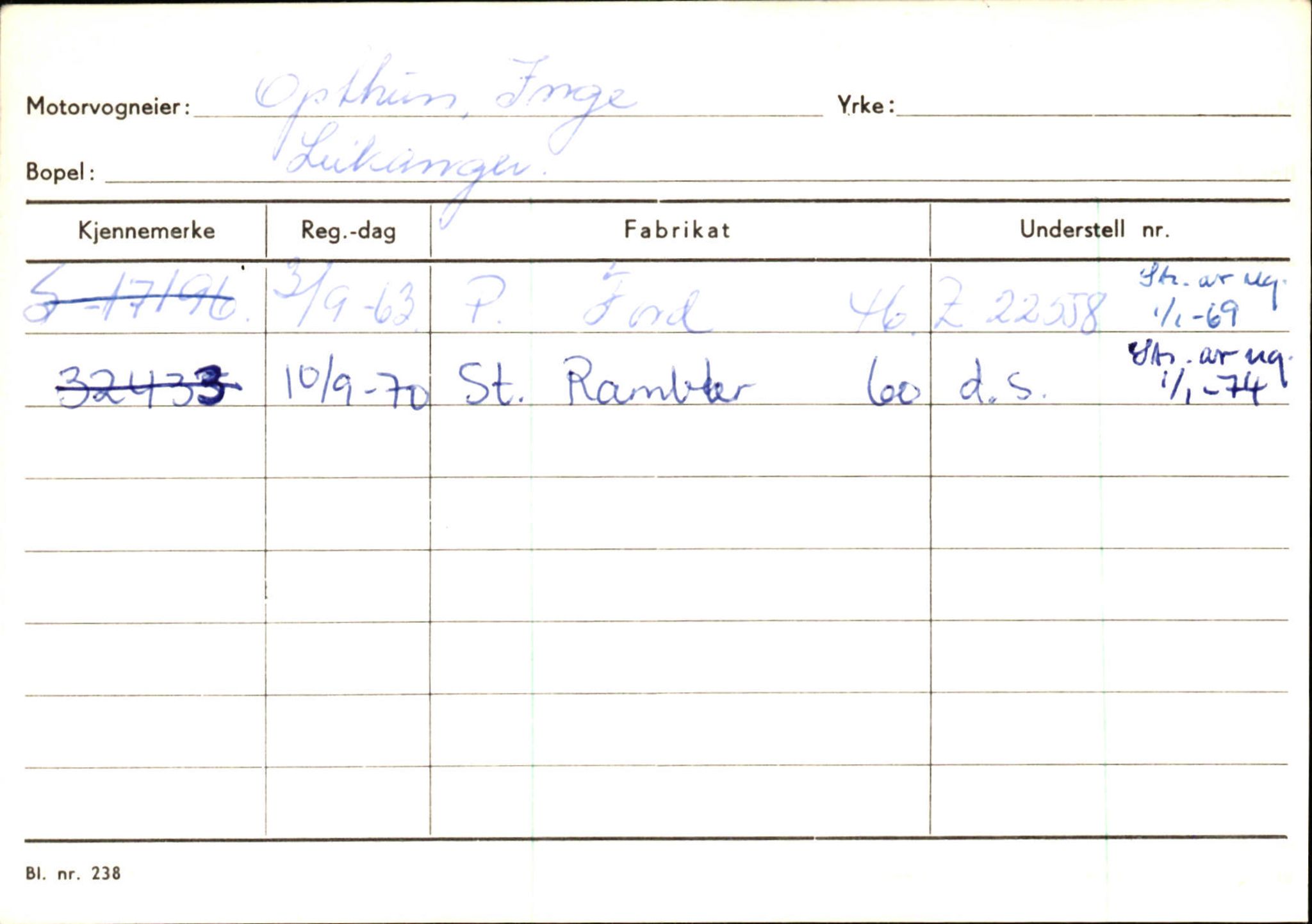 Statens vegvesen, Sogn og Fjordane vegkontor, SAB/A-5301/4/F/L0126: Eigarregister Fjaler M-Å. Leikanger A-Å, 1945-1975, p. 1920