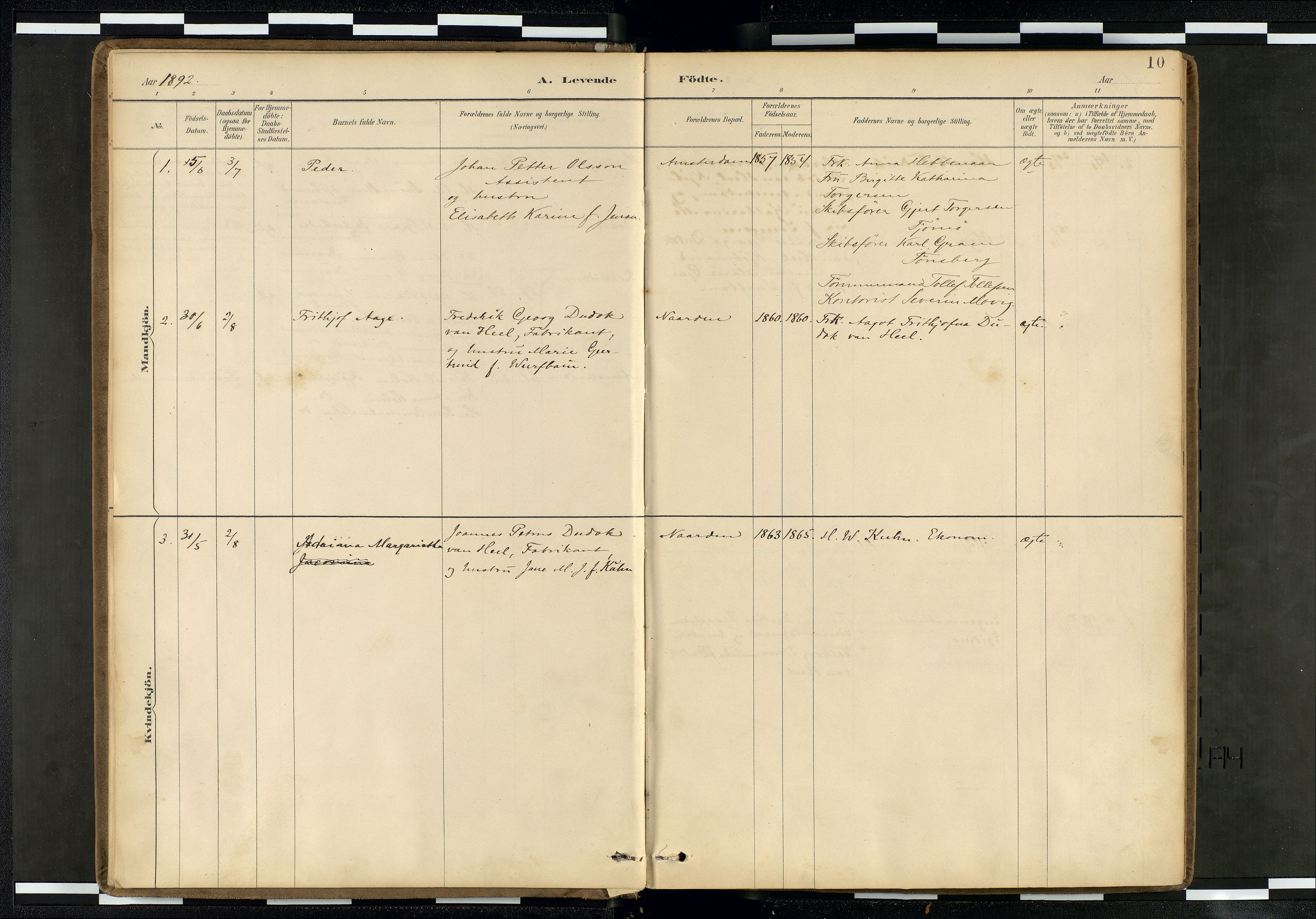 Den norske sjømannsmisjon i utlandet/Hollandske havner (Amsterdam-Rotterdam-Europort), AV/SAB-SAB/PA-0106/H/Ha/Haa/L0002: Parish register (official) no. A 2, 1887-1907, p. 9b-10a