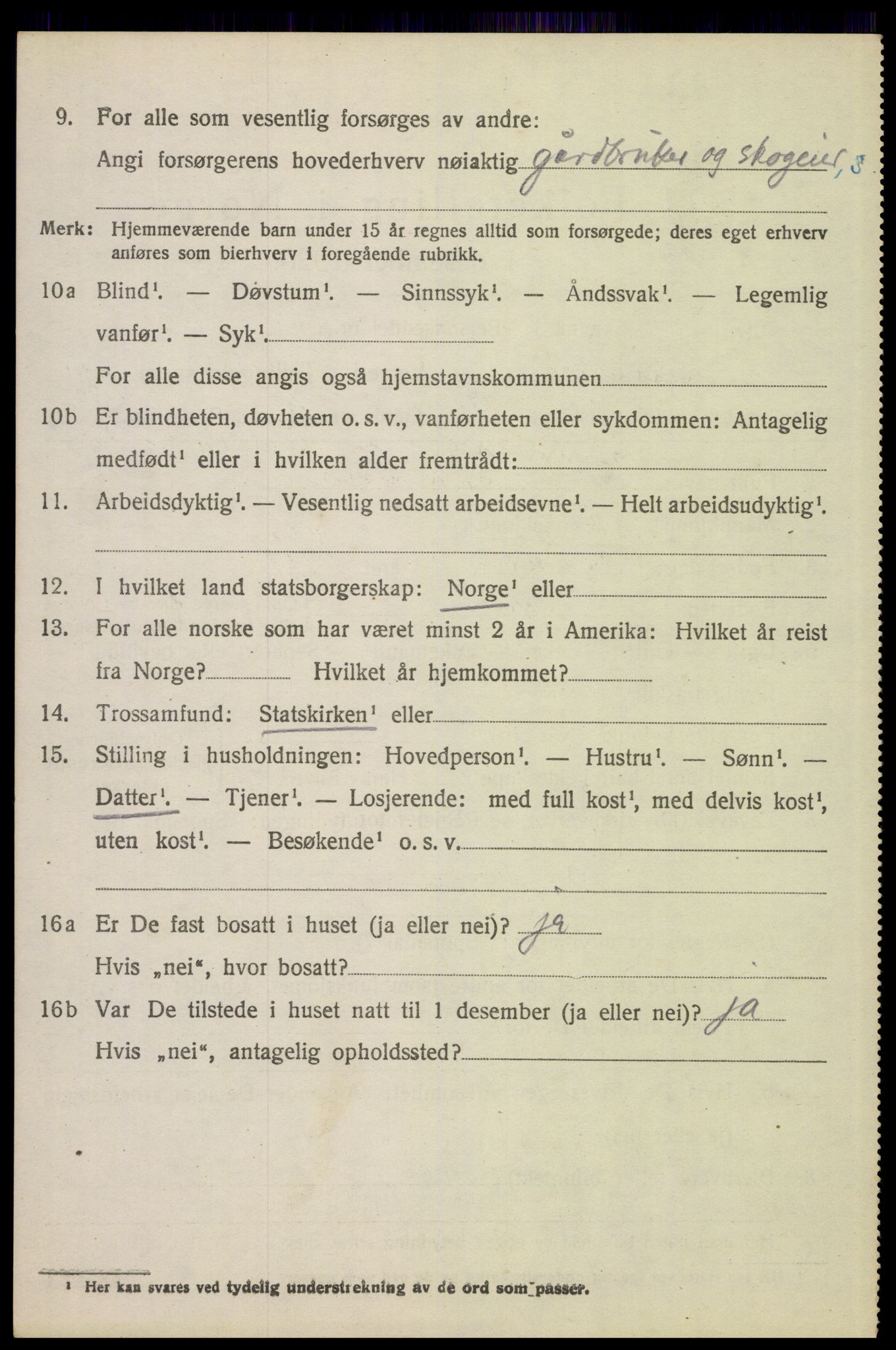 SAH, 1920 census for Elverum, 1920, p. 16953