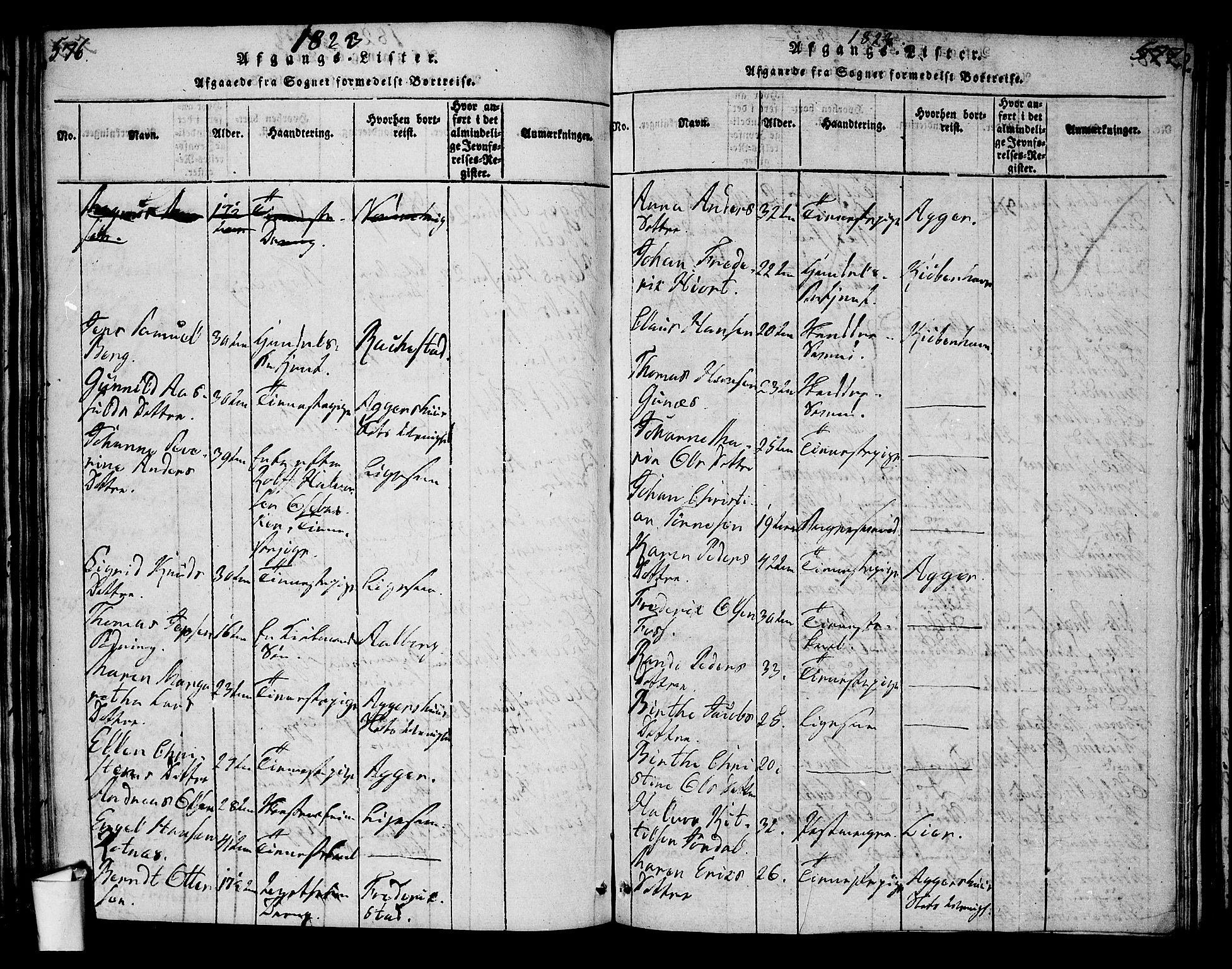 Oslo domkirke Kirkebøker, SAO/A-10752/G/Ga/L0001: Parish register (copy) no. 1, 1817-1825, p. 576-577