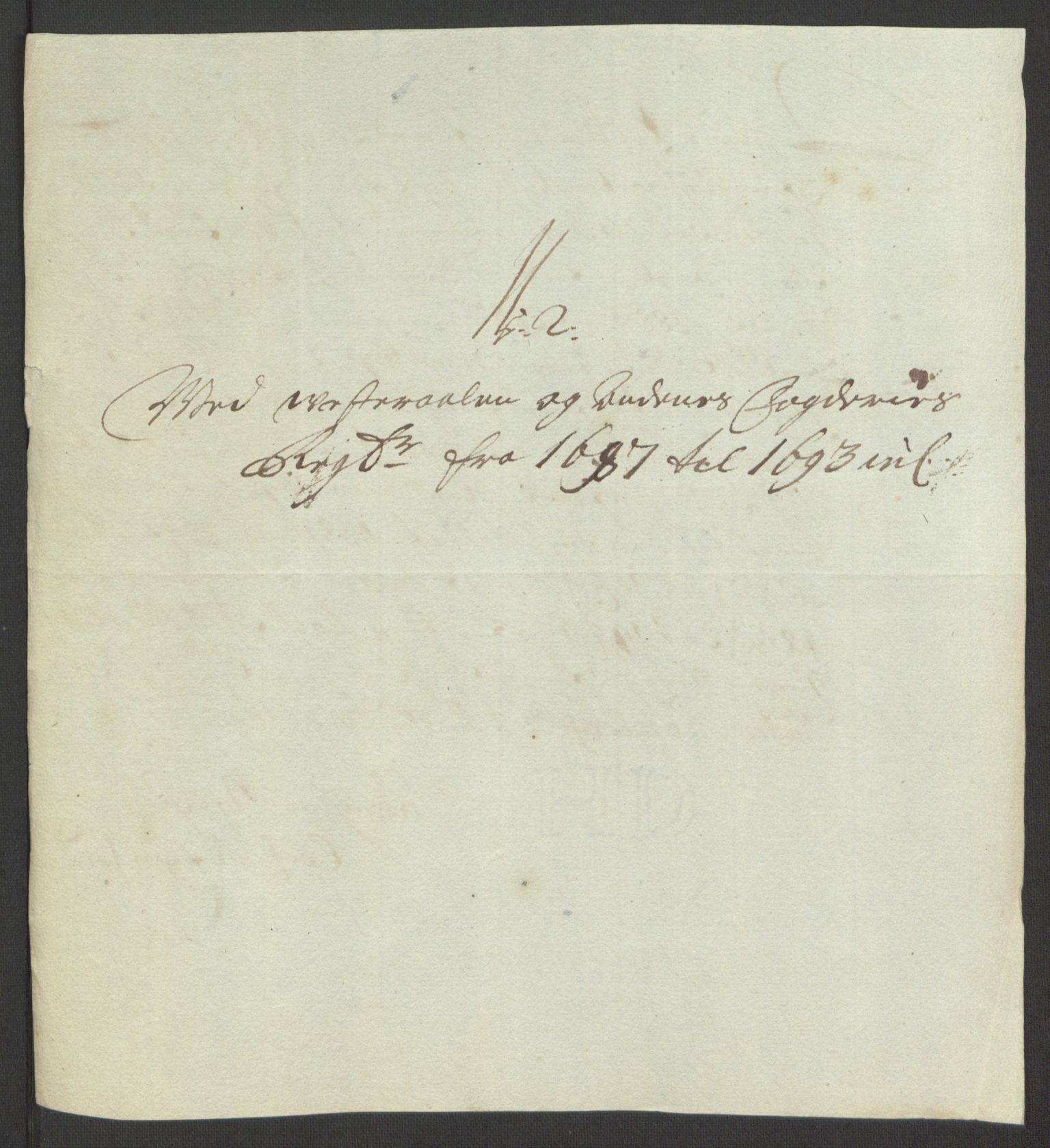 Rentekammeret inntil 1814, Reviderte regnskaper, Fogderegnskap, AV/RA-EA-4092/R67/L4676: Fogderegnskap Vesterålen, Andenes og Lofoten, 1691-1693, p. 371