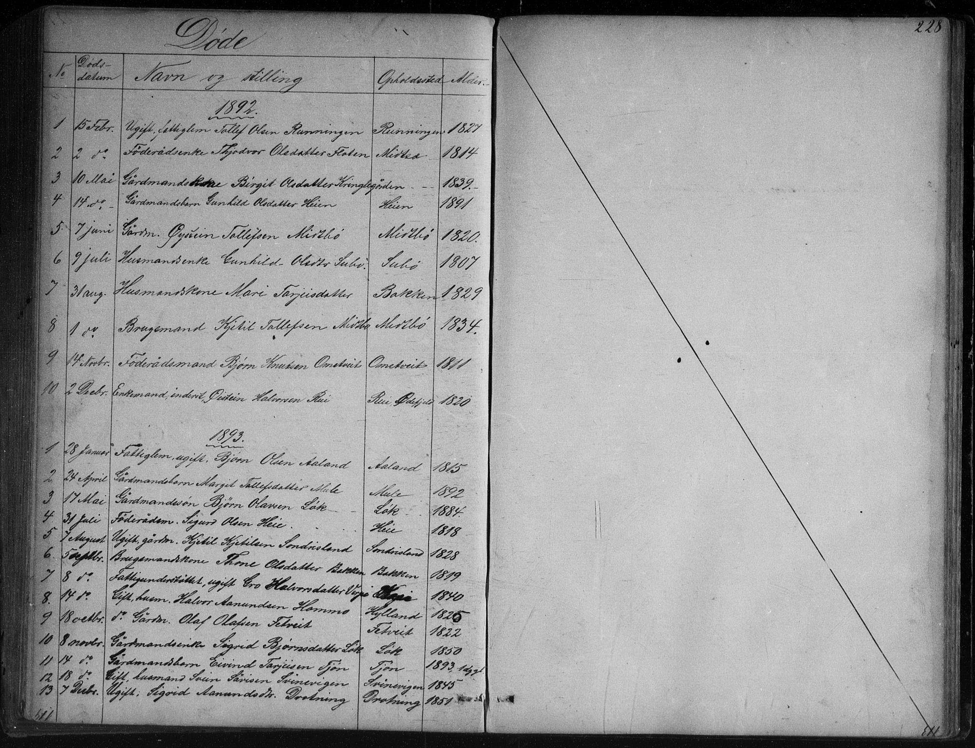 Vinje kirkebøker, SAKO/A-312/G/Ga/L0002: Parish register (copy) no. I 2, 1849-1893, p. 228