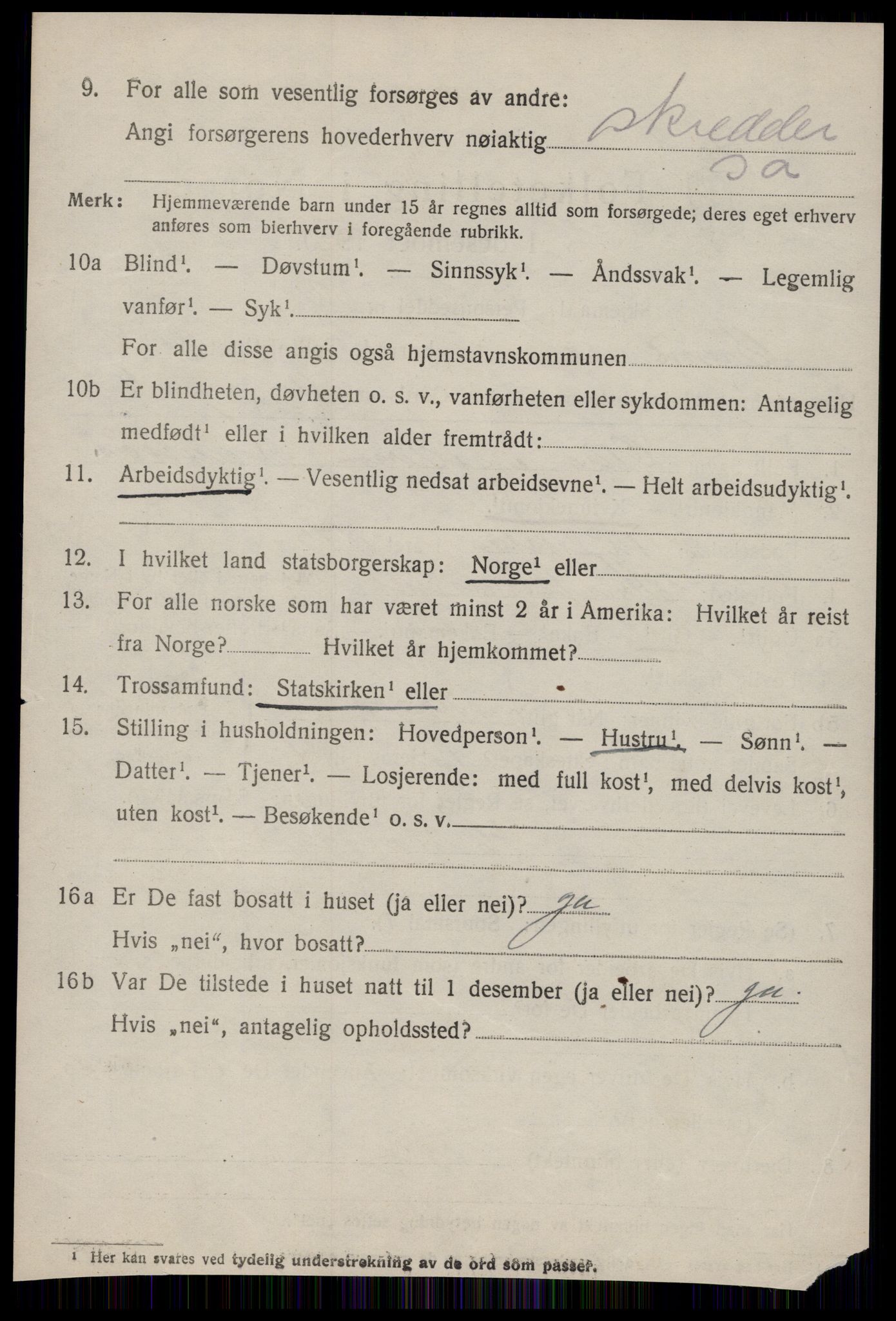 SAT, 1920 census for Bremsnes, 1920, p. 7830