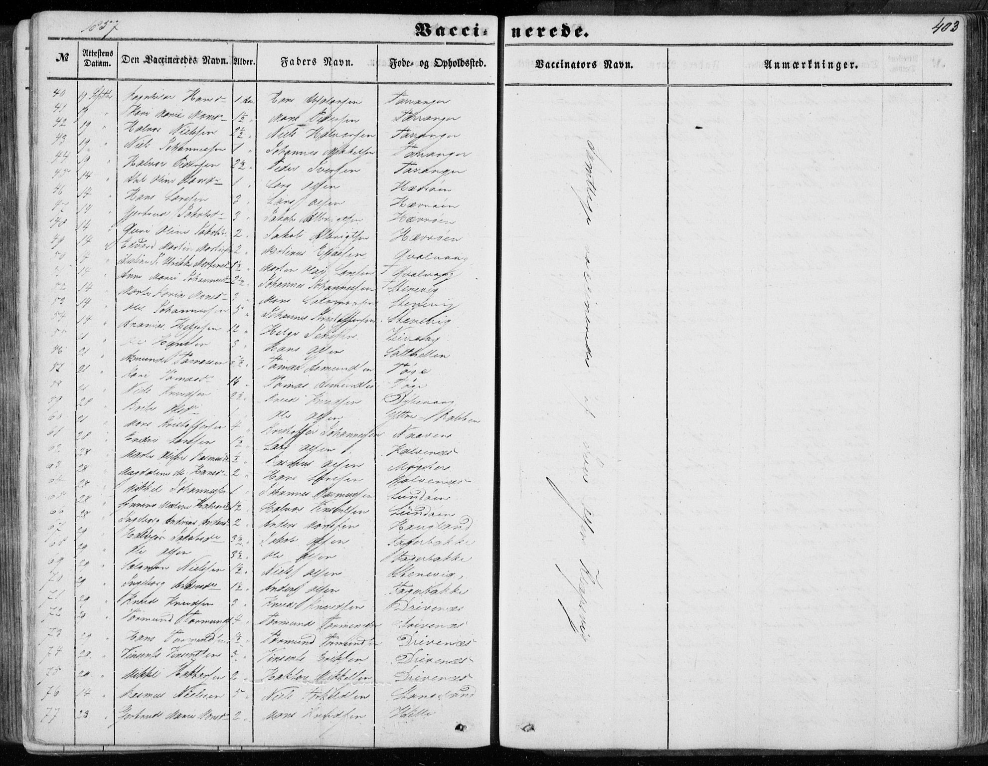 Sund sokneprestembete, AV/SAB-A-99930: Parish register (official) no. A 14, 1850-1866, p. 403