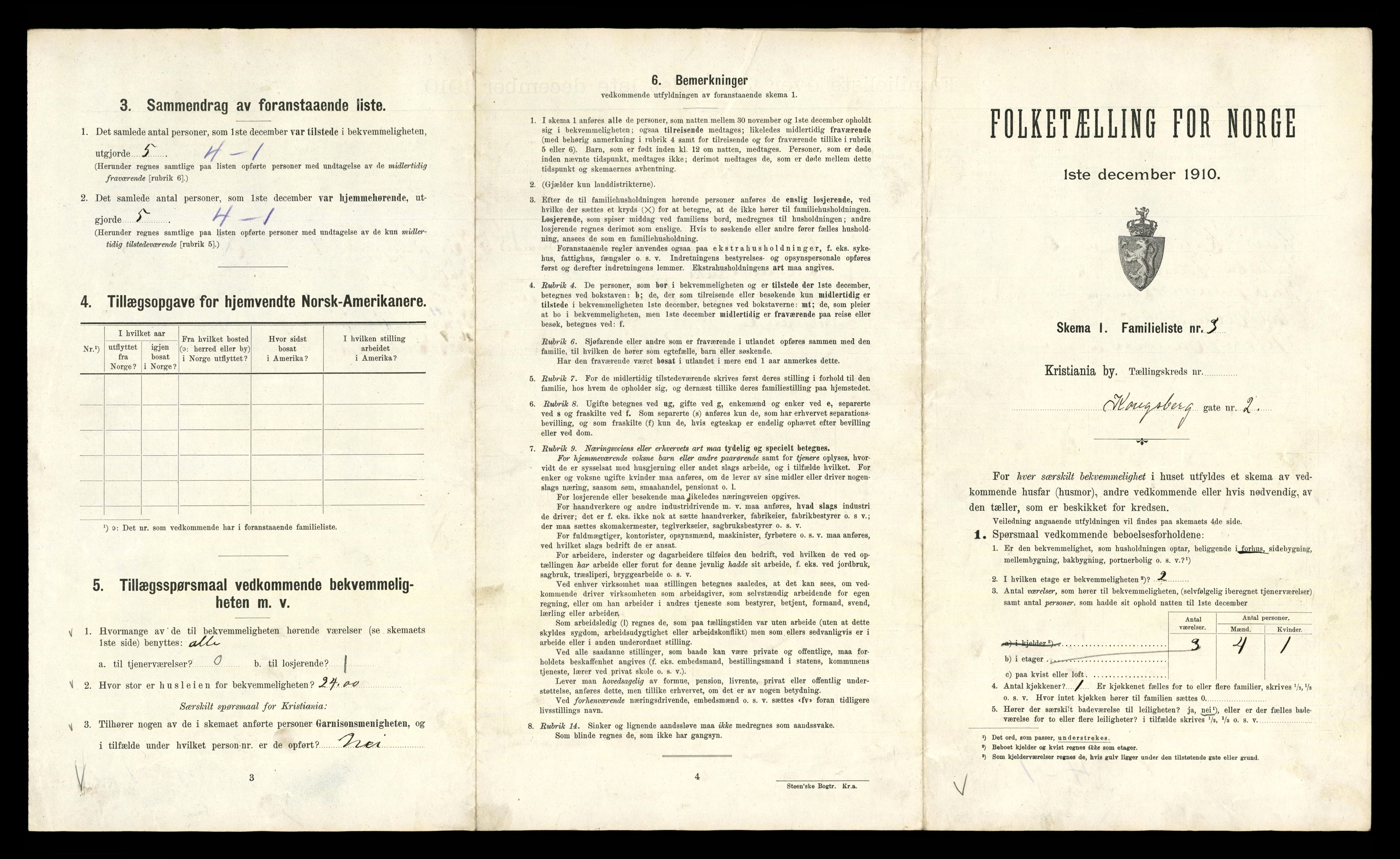 RA, 1910 census for Kristiania, 1910, p. 51637