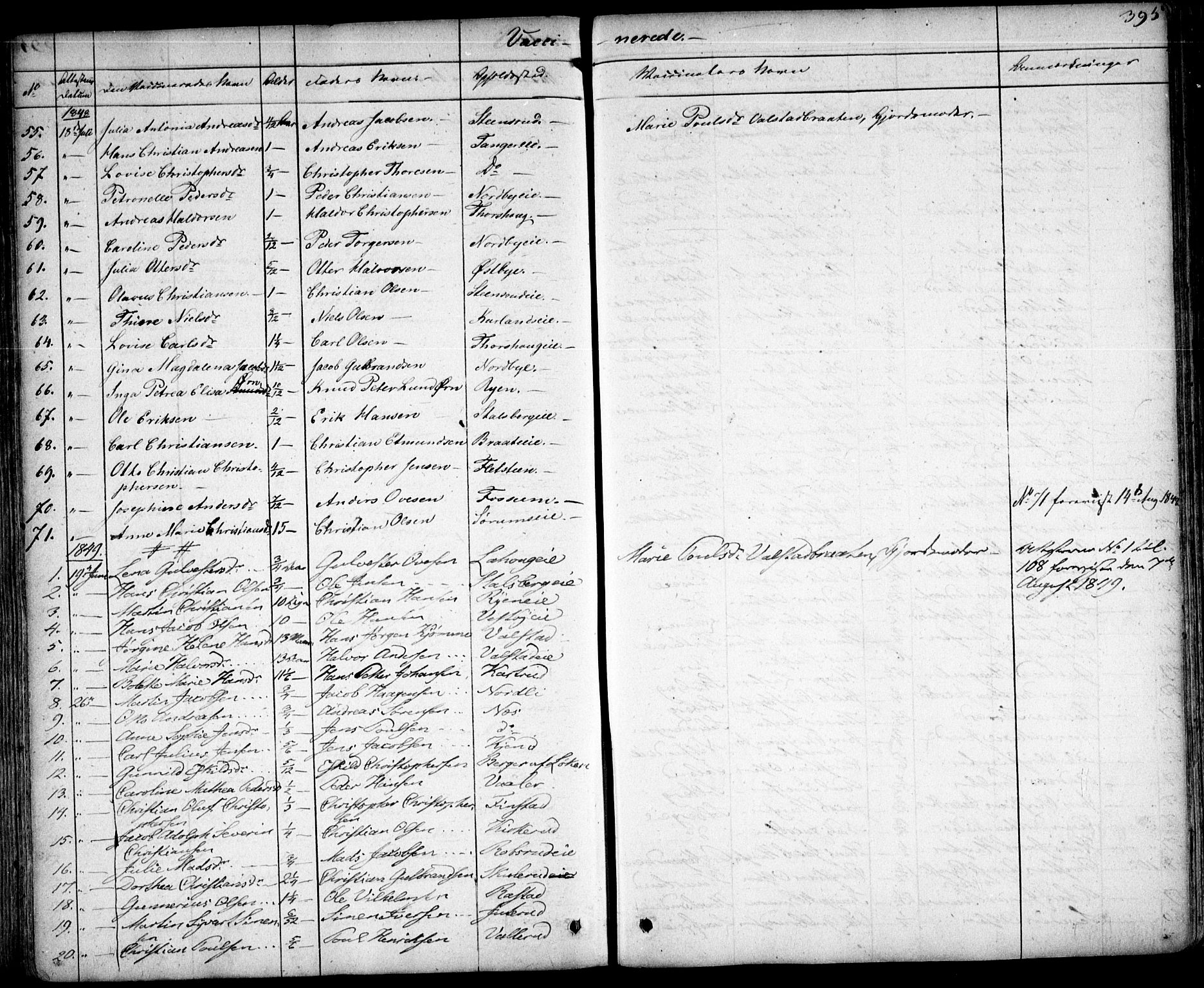 Skedsmo prestekontor Kirkebøker, SAO/A-10033a/F/Fa/L0009: Parish register (official) no. I 9, 1830-1853, p. 395