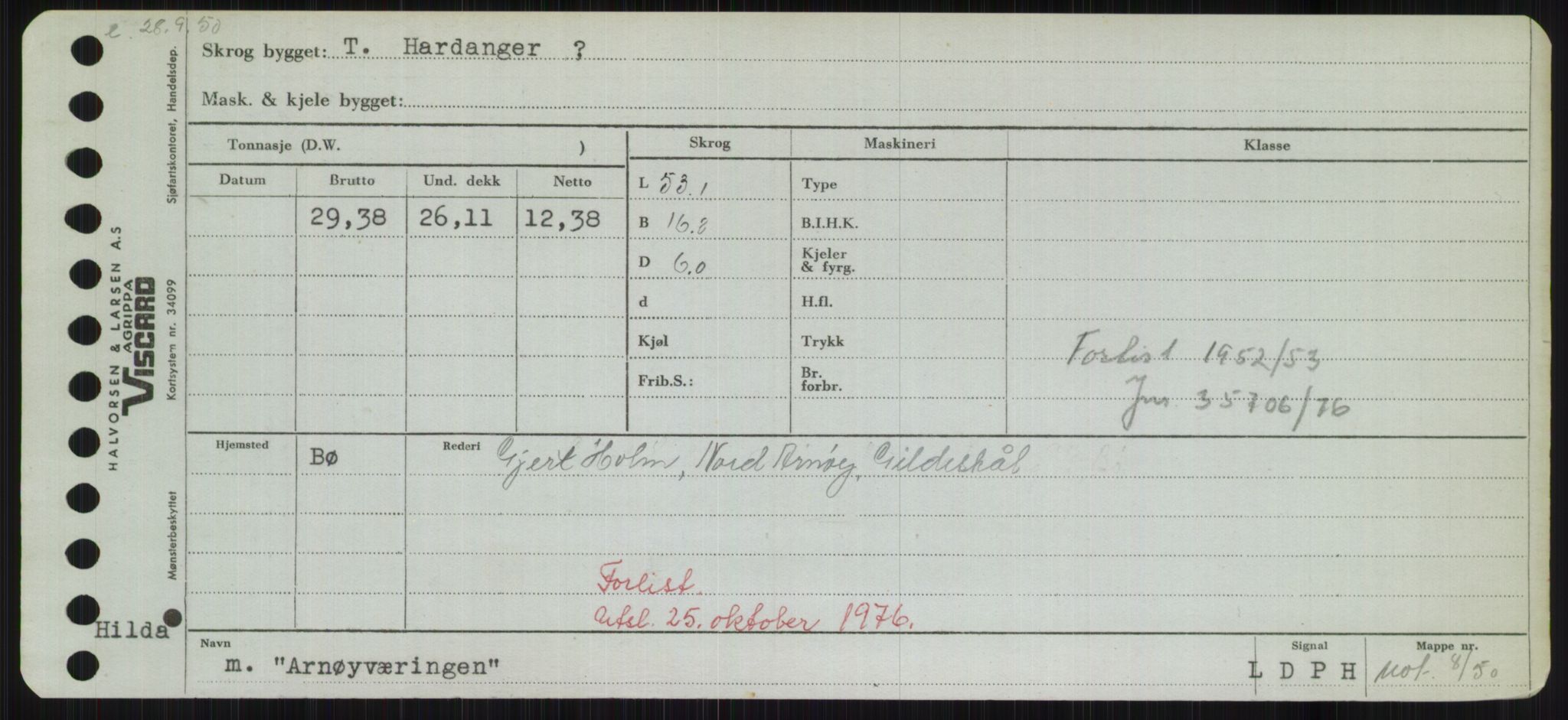 Sjøfartsdirektoratet med forløpere, Skipsmålingen, RA/S-1627/H/Hd/L0002: Fartøy, Apa-Axe, p. 181