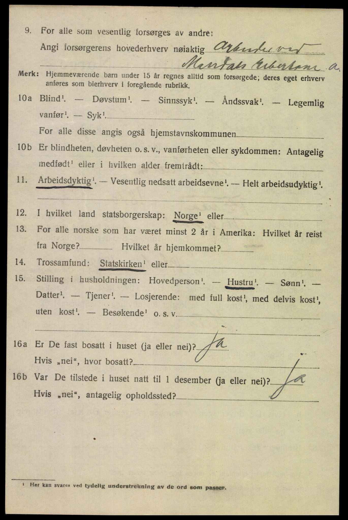 SAK, 1920 census for Mandal, 1920, p. 4778
