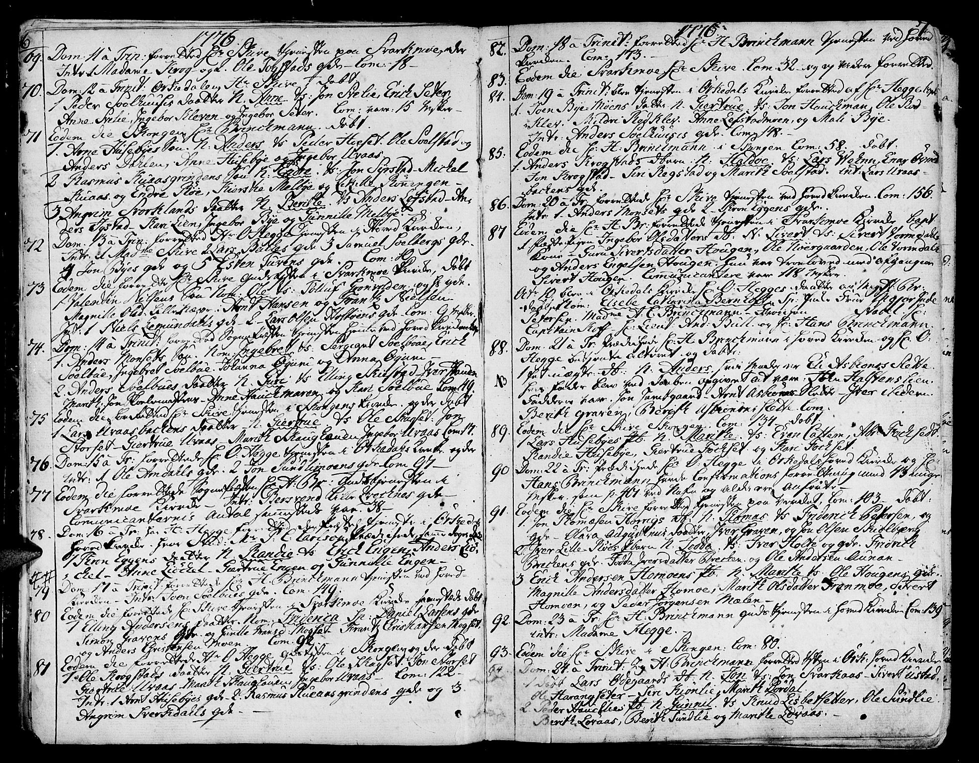 Ministerialprotokoller, klokkerbøker og fødselsregistre - Sør-Trøndelag, SAT/A-1456/668/L0802: Parish register (official) no. 668A02, 1776-1799, p. 6-7