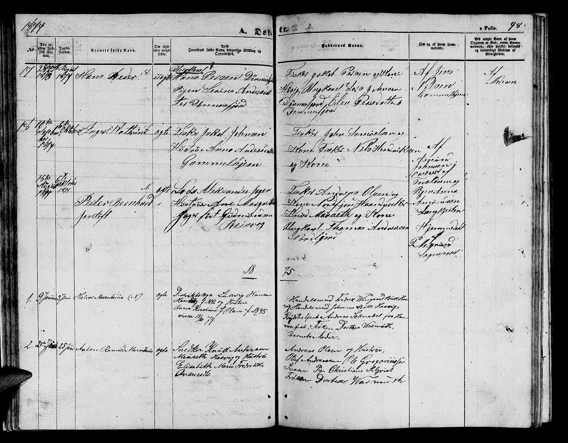 Loppa sokneprestkontor, SATØ/S-1339/H/Hb/L0003klokker: Parish register (copy) no. 3, 1853-1880, p. 48
