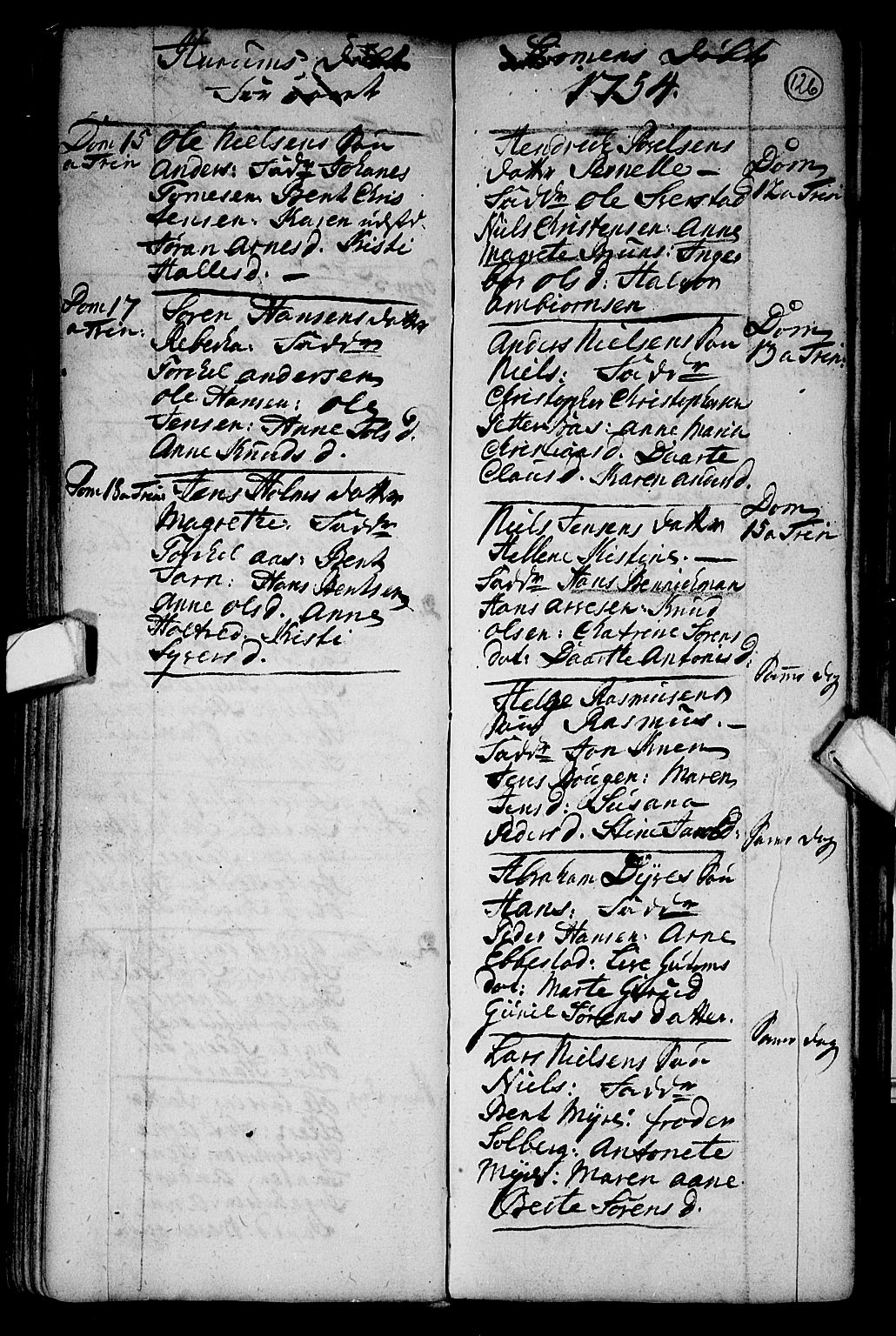 Hurum kirkebøker, AV/SAKO-A-229/F/Fa/L0002: Parish register (official) no. 2, 1733-1757, p. 126