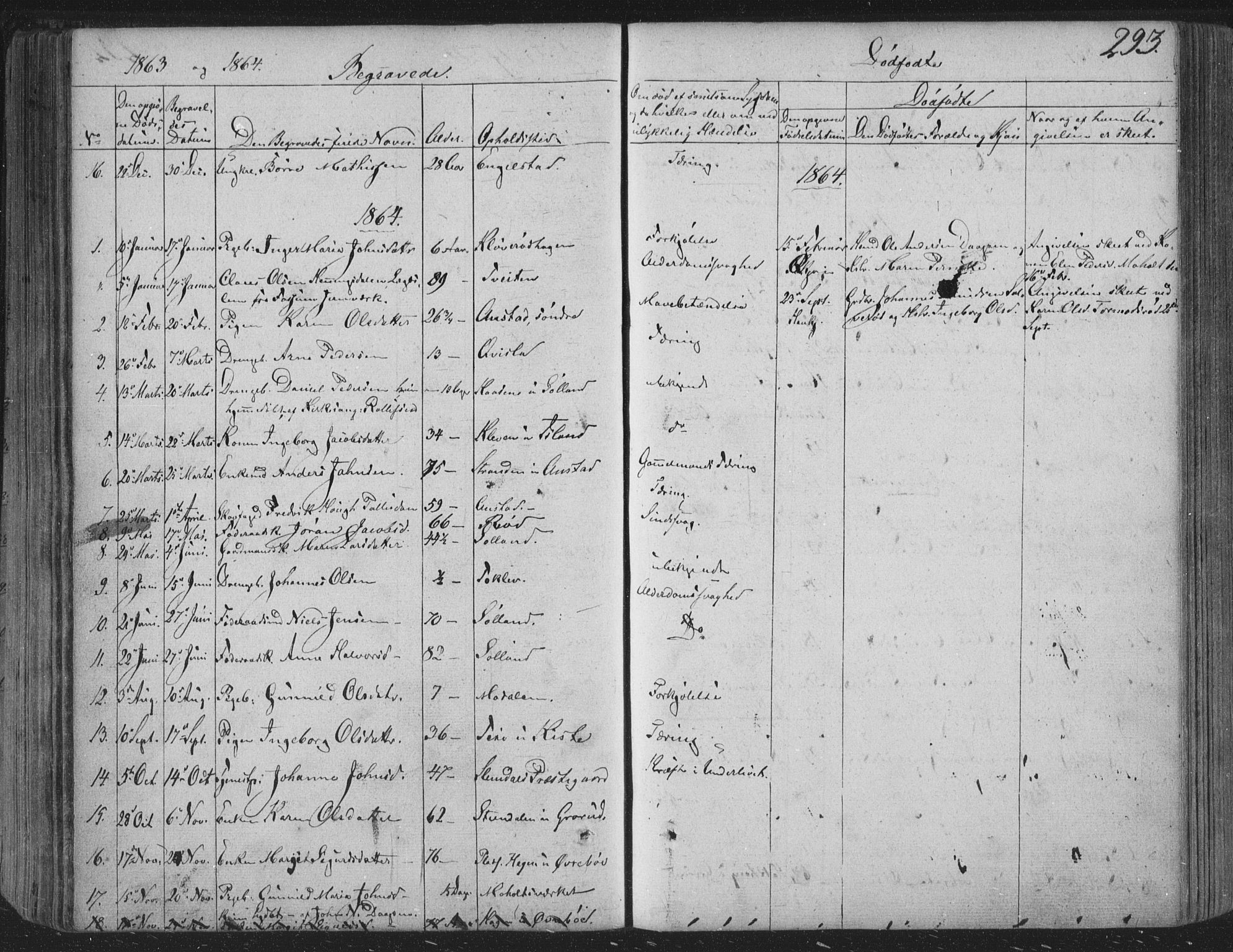 Siljan kirkebøker, SAKO/A-300/F/Fa/L0001: Parish register (official) no. 1, 1831-1870, p. 293