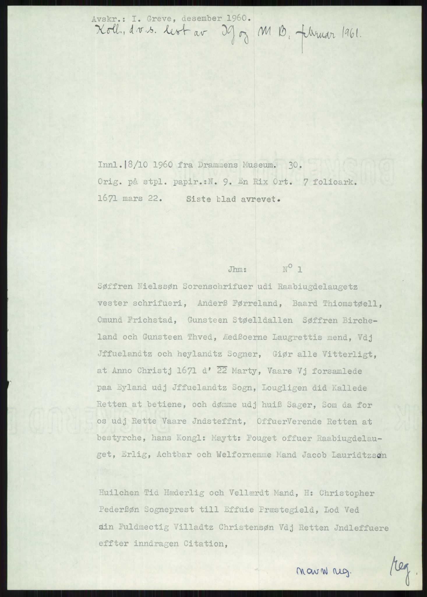 Samlinger til kildeutgivelse, Diplomavskriftsamlingen, AV/RA-EA-4053/H/Ha, p. 1688