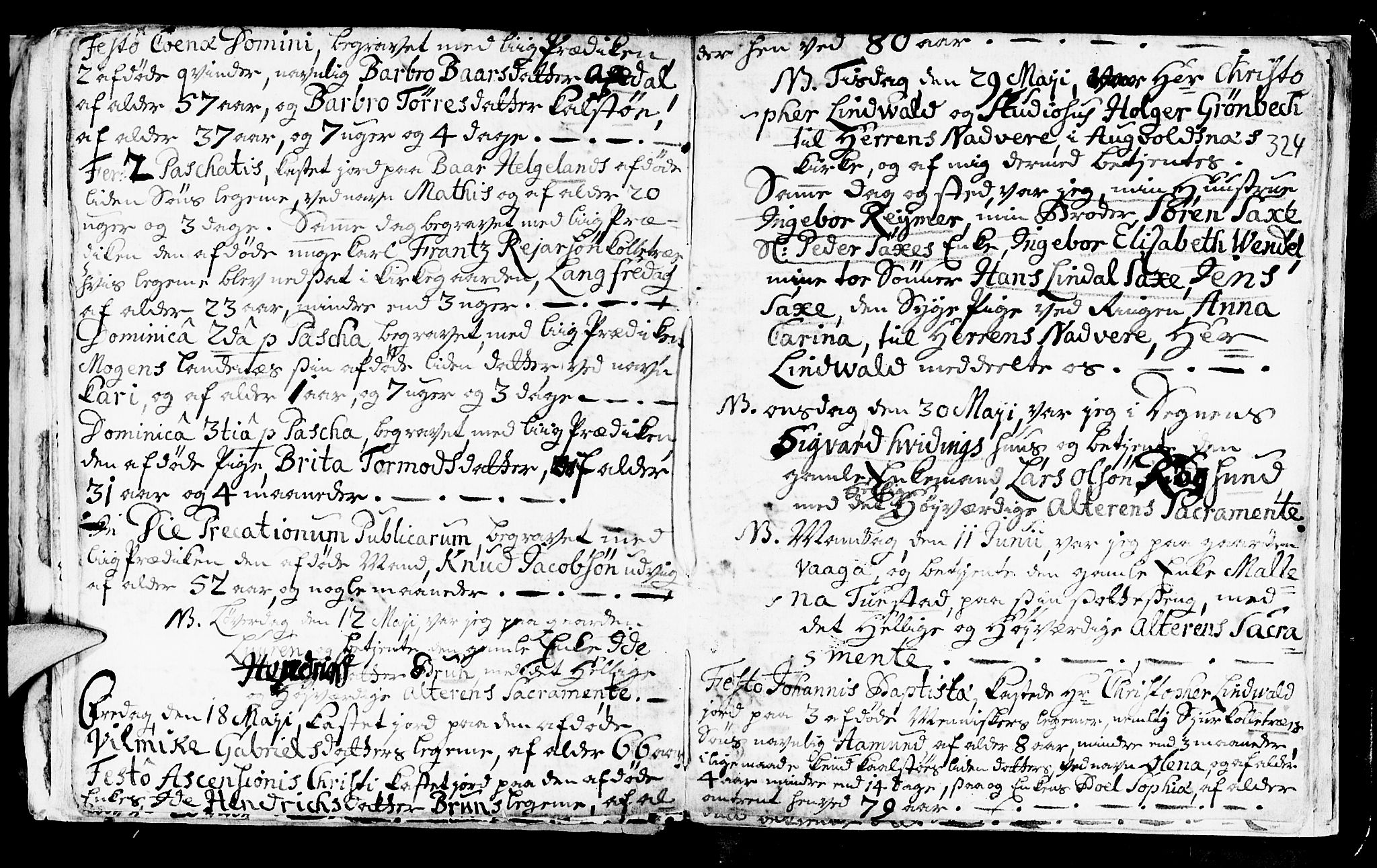 Avaldsnes sokneprestkontor, AV/SAST-A -101851/H/Ha/Haa/L0001: Parish register (official) no. A 1, 1711-1764, p. 324