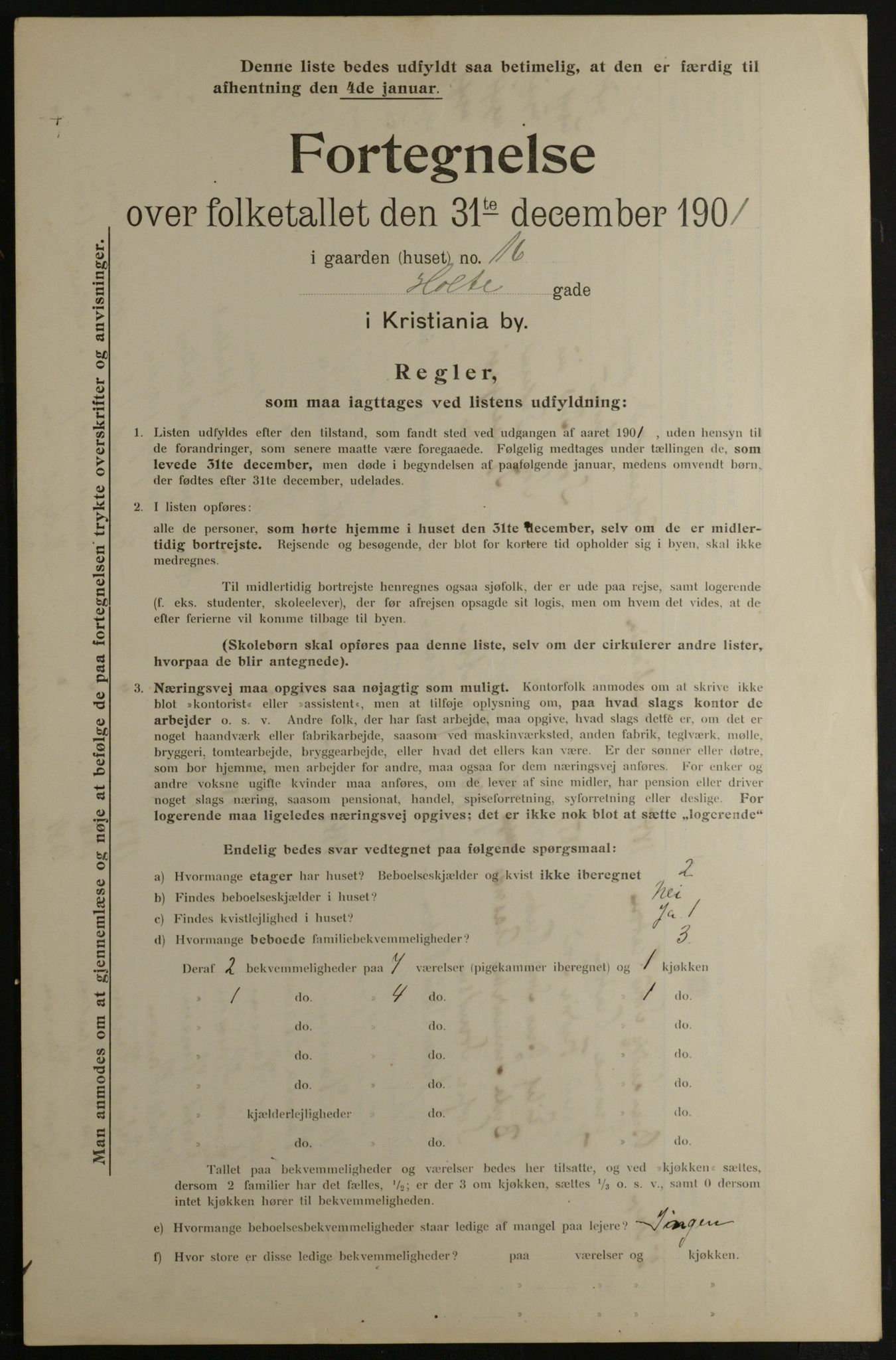 OBA, Municipal Census 1901 for Kristiania, 1901, p. 6503