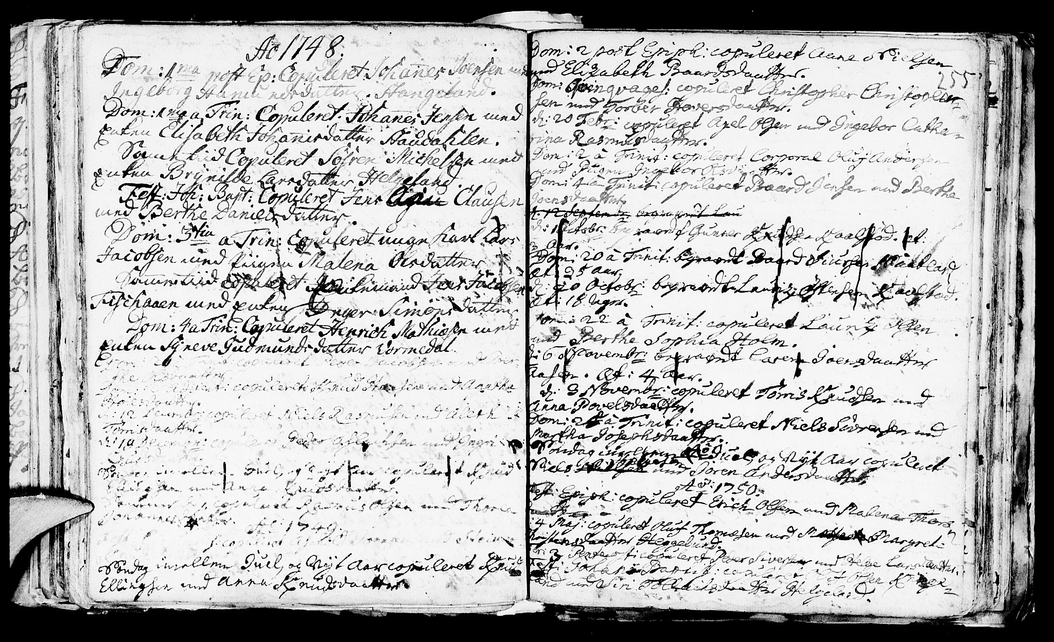 Avaldsnes sokneprestkontor, SAST/A -101851/H/Ha/Haa/L0001: Parish register (official) no. A 1, 1711-1764, p. 255