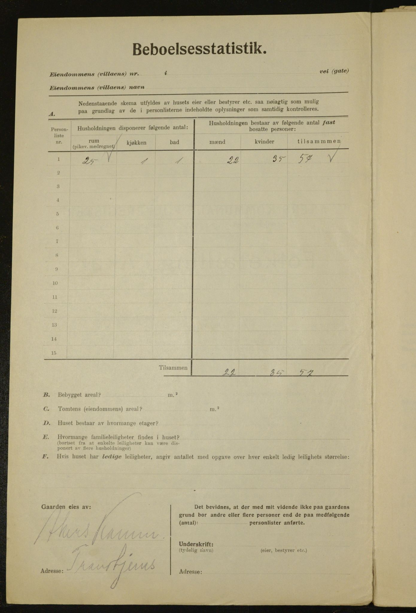 , Municipal Census 1923 for Aker, 1923, p. 32593