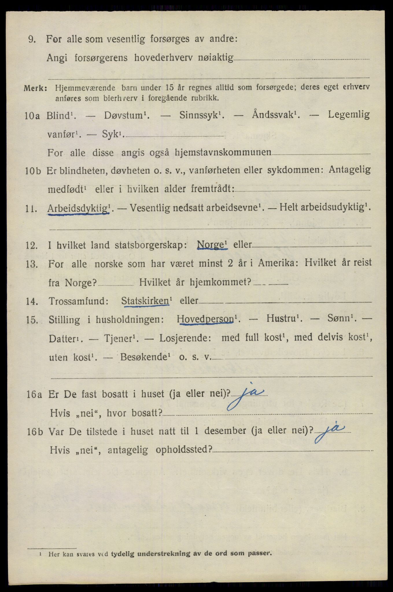 SAO, 1920 census for Ullensaker, 1920, p. 15386