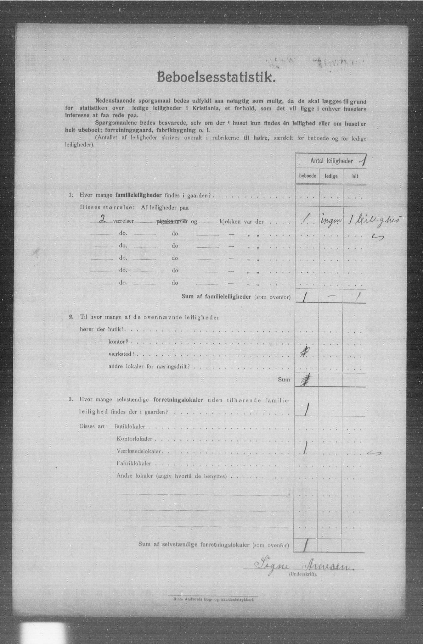 OBA, Municipal Census 1904 for Kristiania, 1904, p. 11665