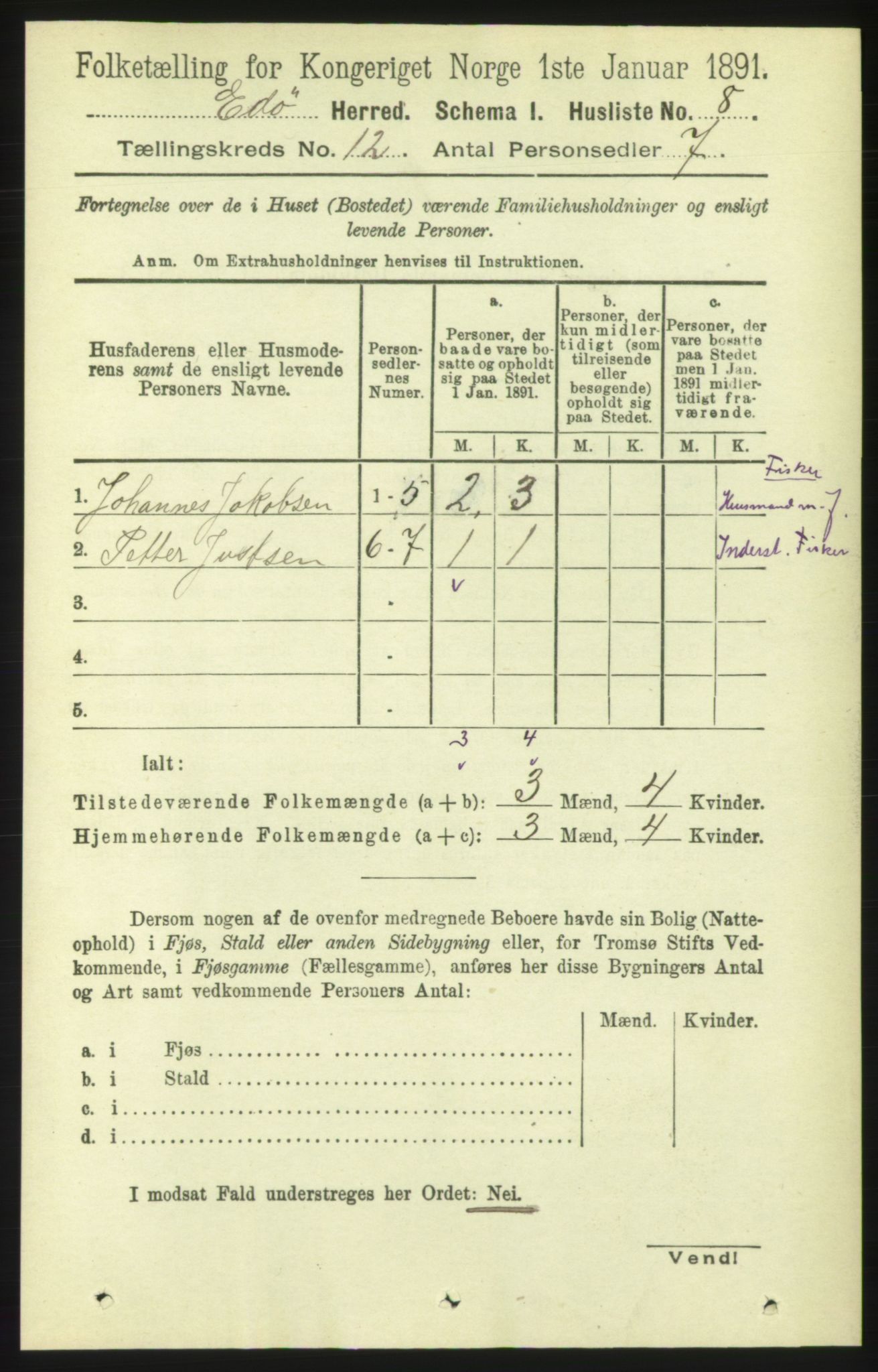 RA, 1891 census for 1573 Edøy, 1891, p. 3340