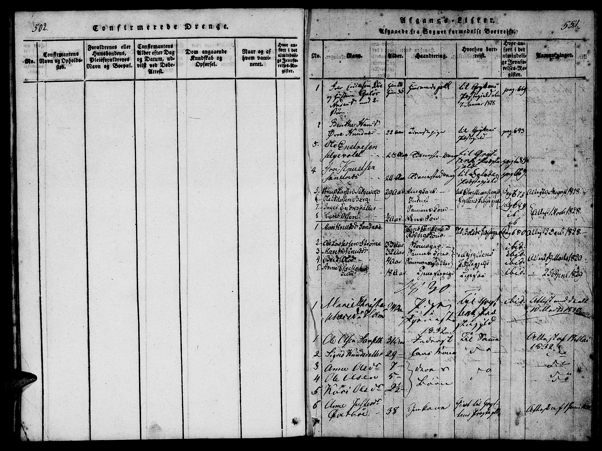 Ministerialprotokoller, klokkerbøker og fødselsregistre - Møre og Romsdal, SAT/A-1454/548/L0612: Parish register (official) no. 548A01, 1818-1846, p. 551